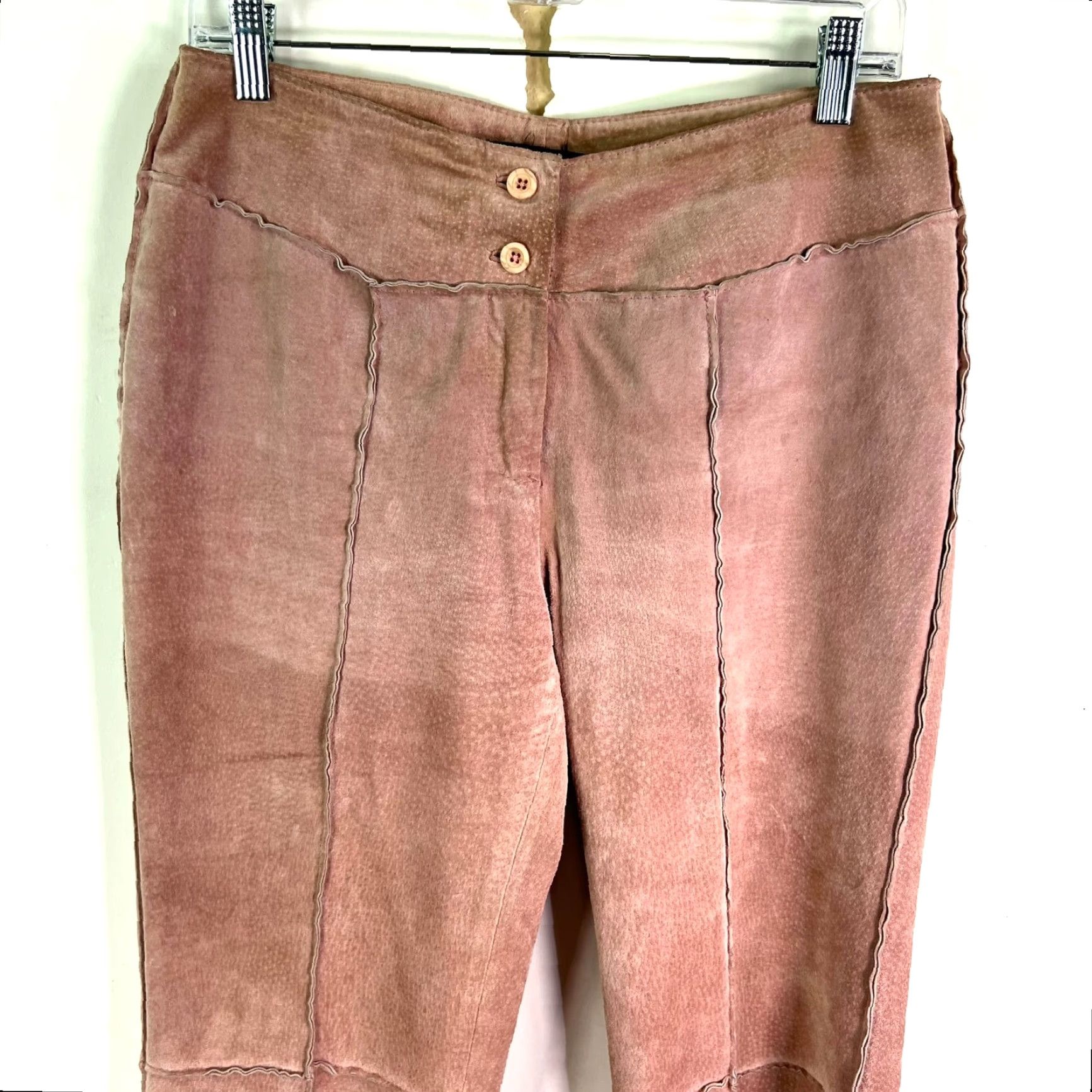 Vintage VINTAGE Metrostyle Leather Pants Womens Size 6 Pink 30X30 Retro Biker Size 28" / US 6 / IT 42 - 3 Thumbnail