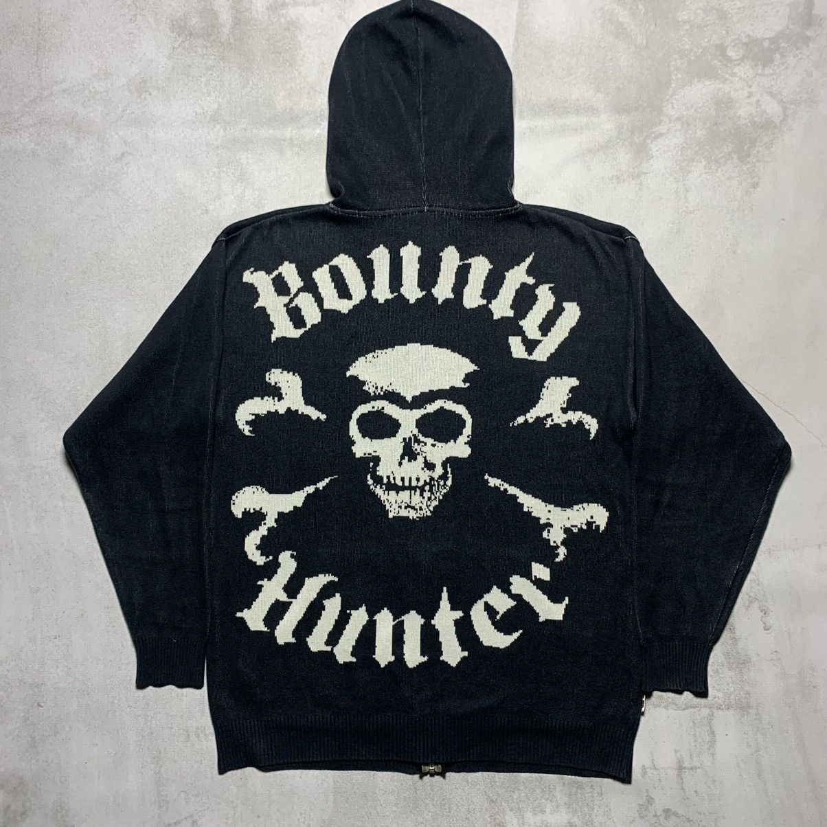 image of Bounty Hunter Zip Hoodie Knit in Black, Men's (Size Large)