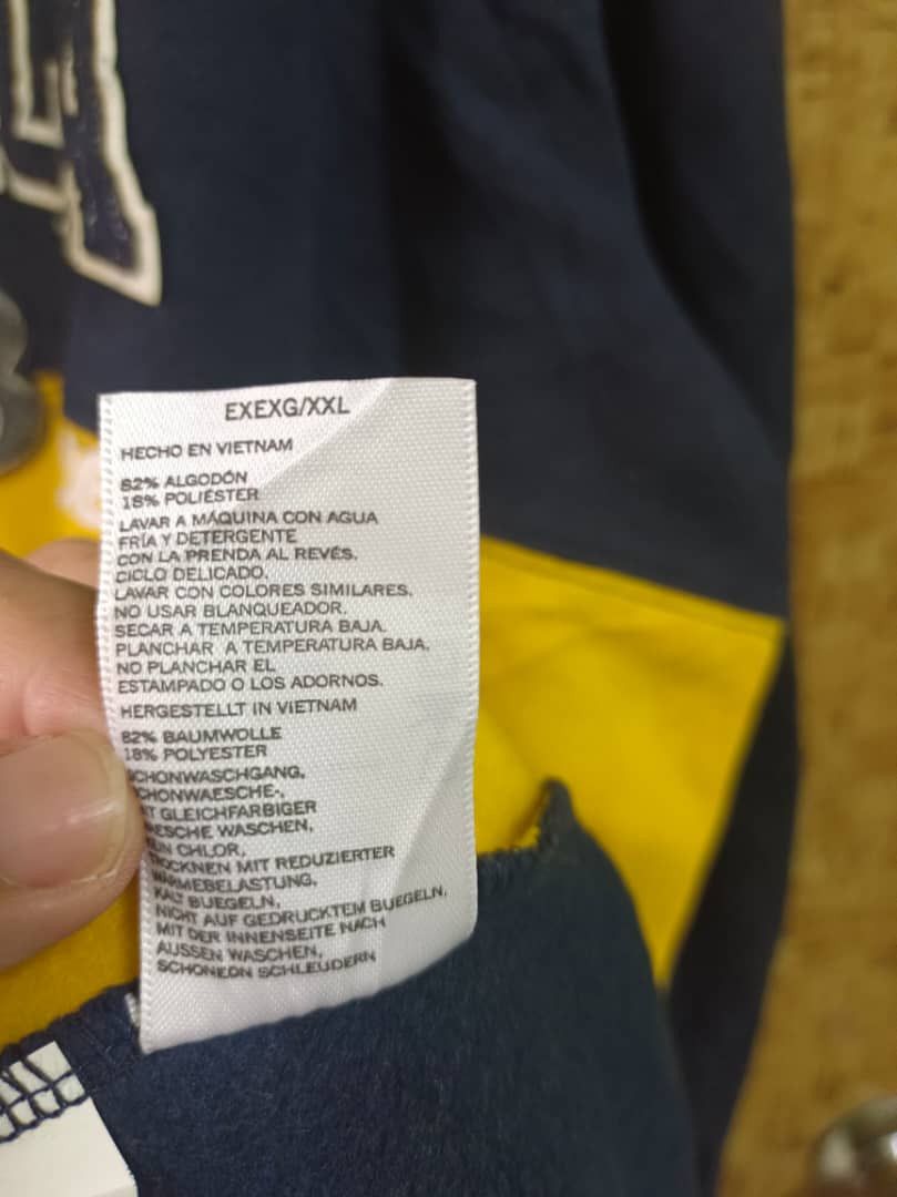 Nautica NAUTICA Navy Yellow 1983 Coastal Horizon Half Zip Sweatshirt Size US XL / EU 56 / 4 - 13 Thumbnail