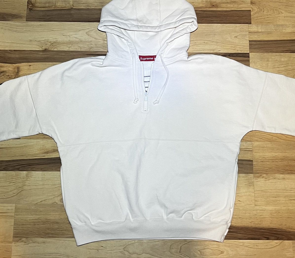Supreme Supreme Wrapped Half Zip Hooded Sweatshirt Stone Size US S / EU 44-46 / 1 - 4 Thumbnail