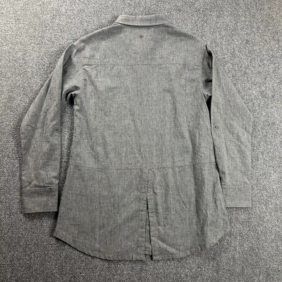 Prana Prana Flannel Shirt Womens Medium Gray Button Up Top Pocket Size M / US 6-8 / IT 42-44 - 5 Thumbnail
