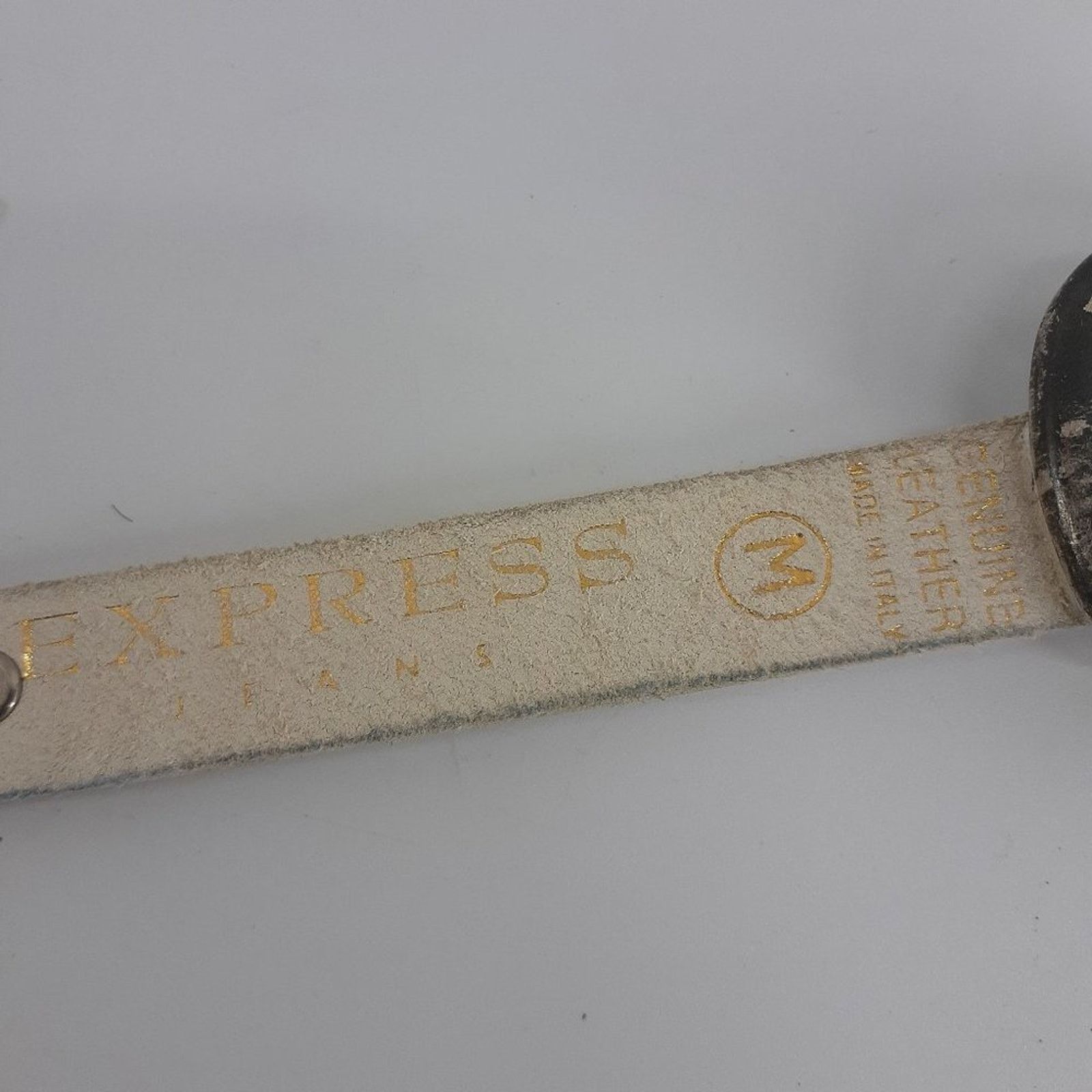 Express Express Jeans Women's White Genuine Leather Belt Size M Size ONE SIZE - 5 Thumbnail