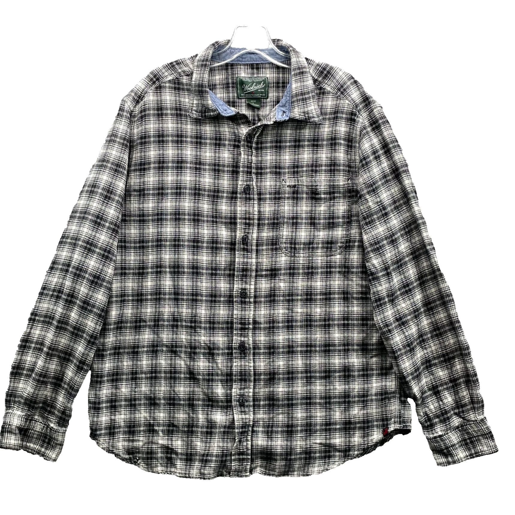 Vintage VINTAGE Woolrich Chamois Flannel Shirt Men Large Black Gorpcore Hunting Cabin Grunge 90s Size US L / EU 52-54 / 3 - 2 Thumbnail