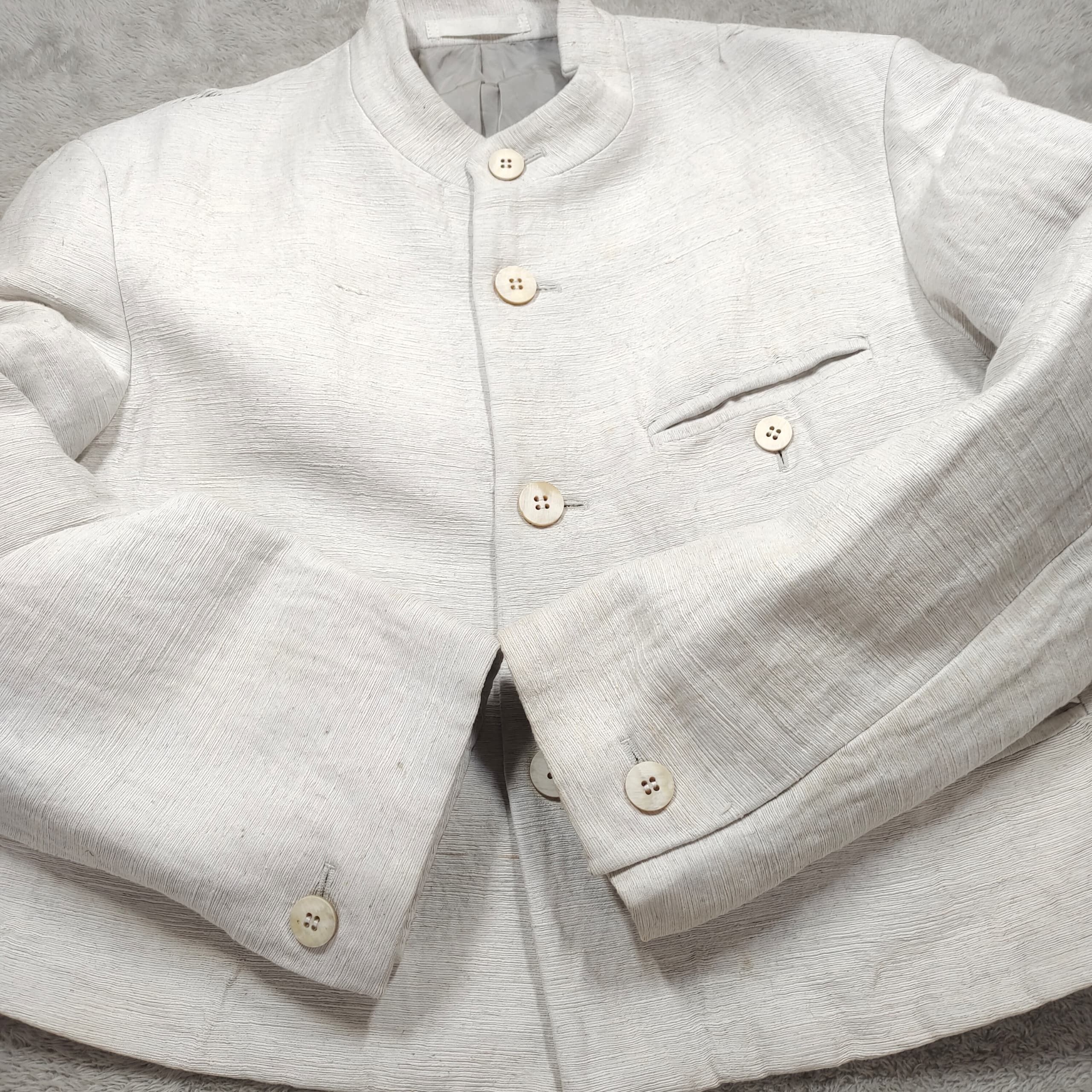Issey Miyake VINTAGE TRASHED ISSEY MIYAKE CRINKLED BLAZER JACKET Size M / US 6-8 / IT 42-44 - 4 Thumbnail