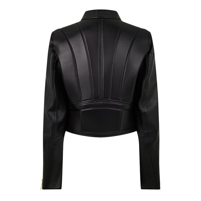 Bottega Veneta Bottega Veneta Biker Moto High Neck Slim Fit Jacket in Black Size L / US 10 / IT 46 - 2 Thumbnail