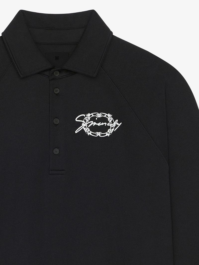 Givenchy o1w1db10326 Polo Buttoned Sweatshirt in Black Size US S / EU 44-46 / 1 - 2 Thumbnail