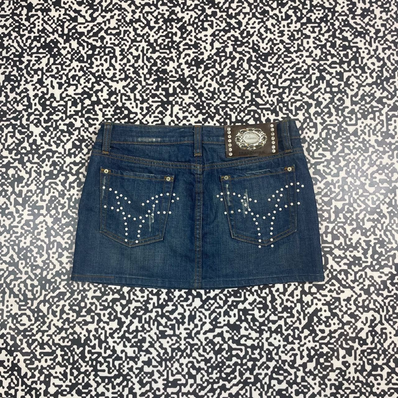 Vintage Vintage Y2K Japanese Style Denim Mini Skirt 90s Style Size 29" - 5 Thumbnail