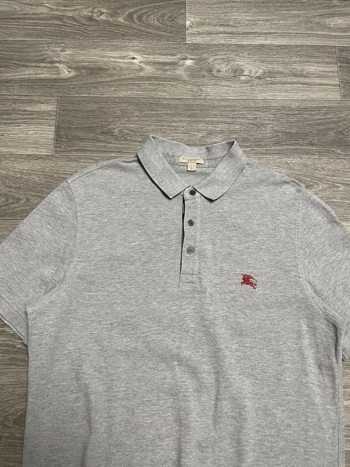 Vintage Burberry Gray Polo Shirt Luxury