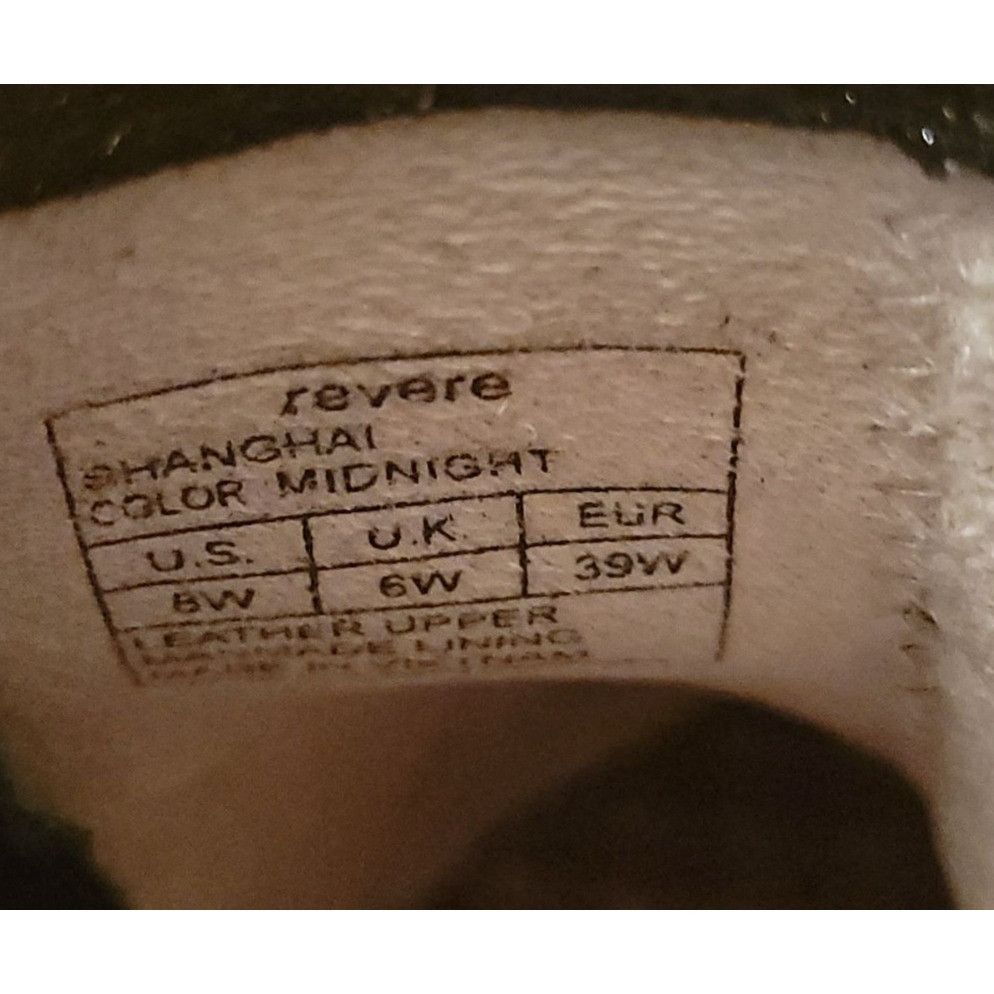Other Revere Ankle Boots Black Suede Leather Glitter Sparkle 39W S Size US 8 / IT 38 - 4 Thumbnail