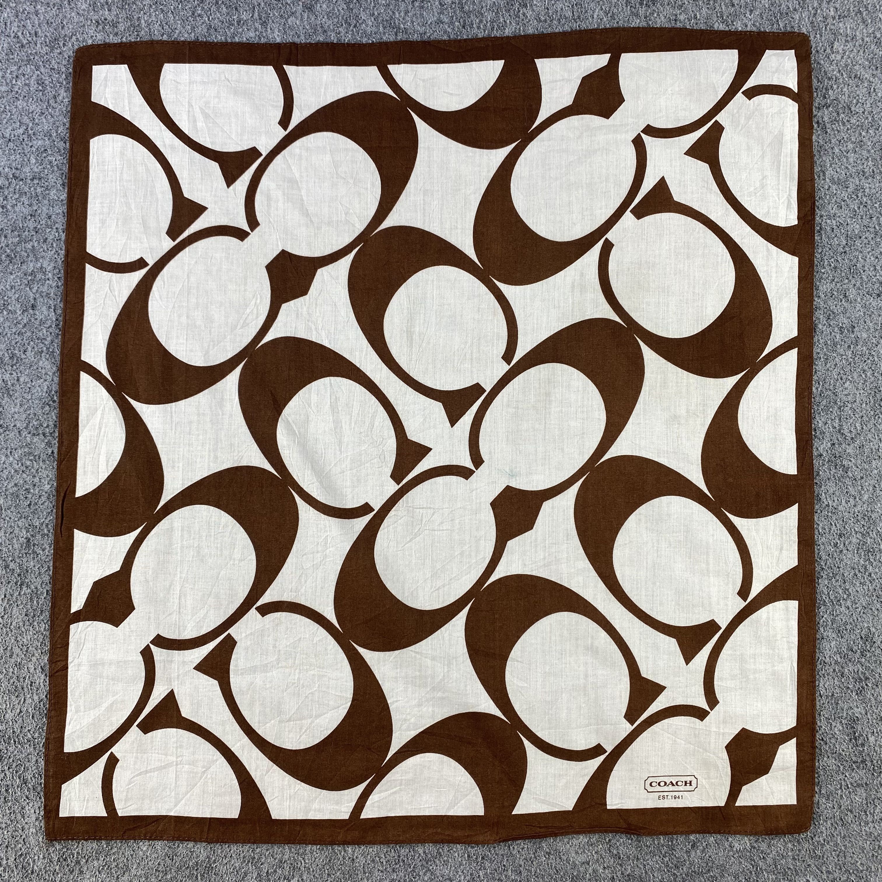 Coach × Vintage Coach Handkerchief/Neckerchief/Bandana HC650 Size ONE SIZE - 1 Thumbnail