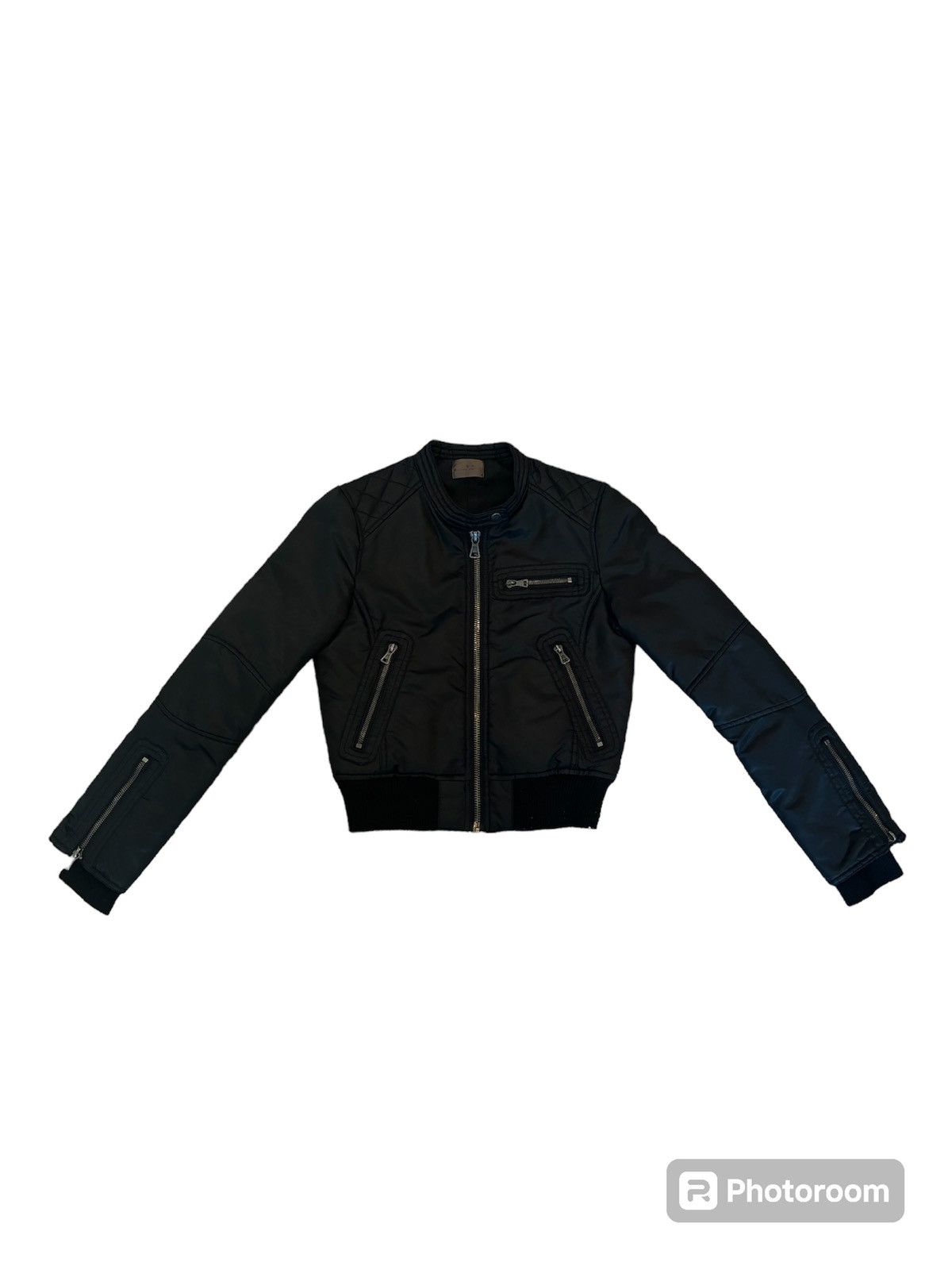 image of Goa Vintage Cropped Bomber in Black, Men's (Size XS)