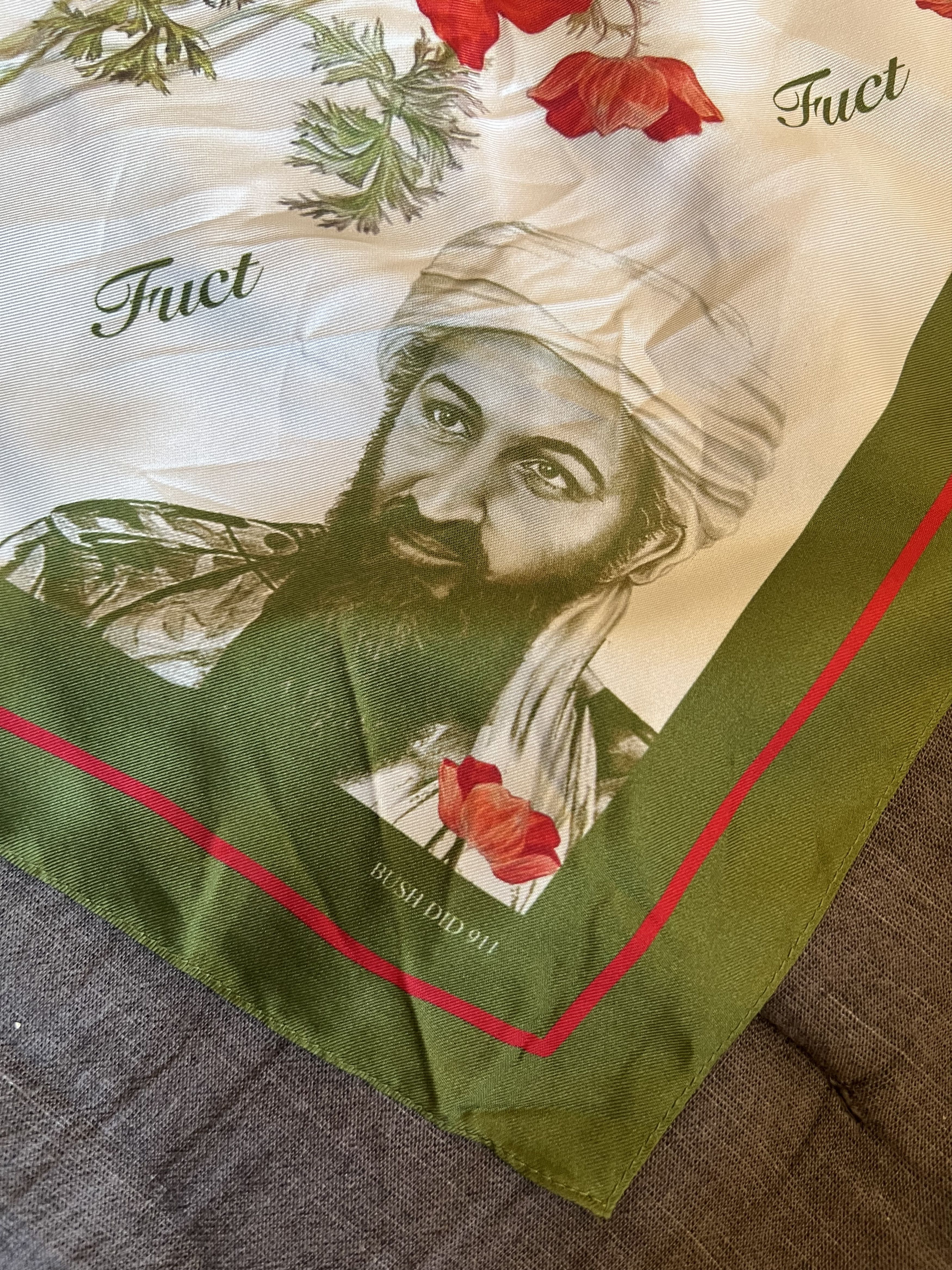 Fuct Fuct Osama 'Drug War' Silk Scarf Size ONE SIZE - 3 Thumbnail