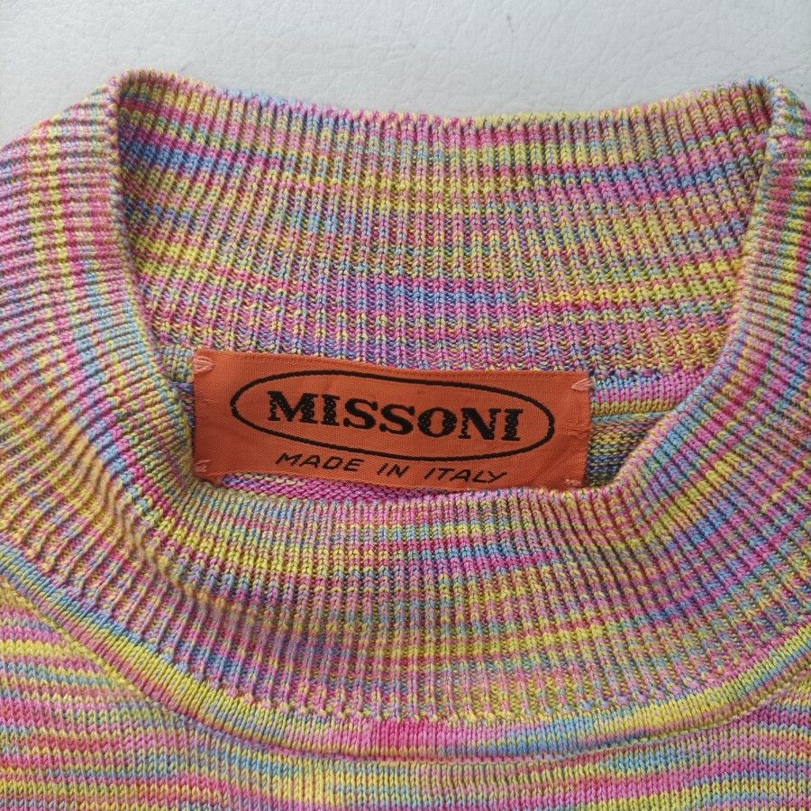 Missoni 80s missoni knit mock neck tshirt made in italy Size ONE SIZE - 3 Thumbnail