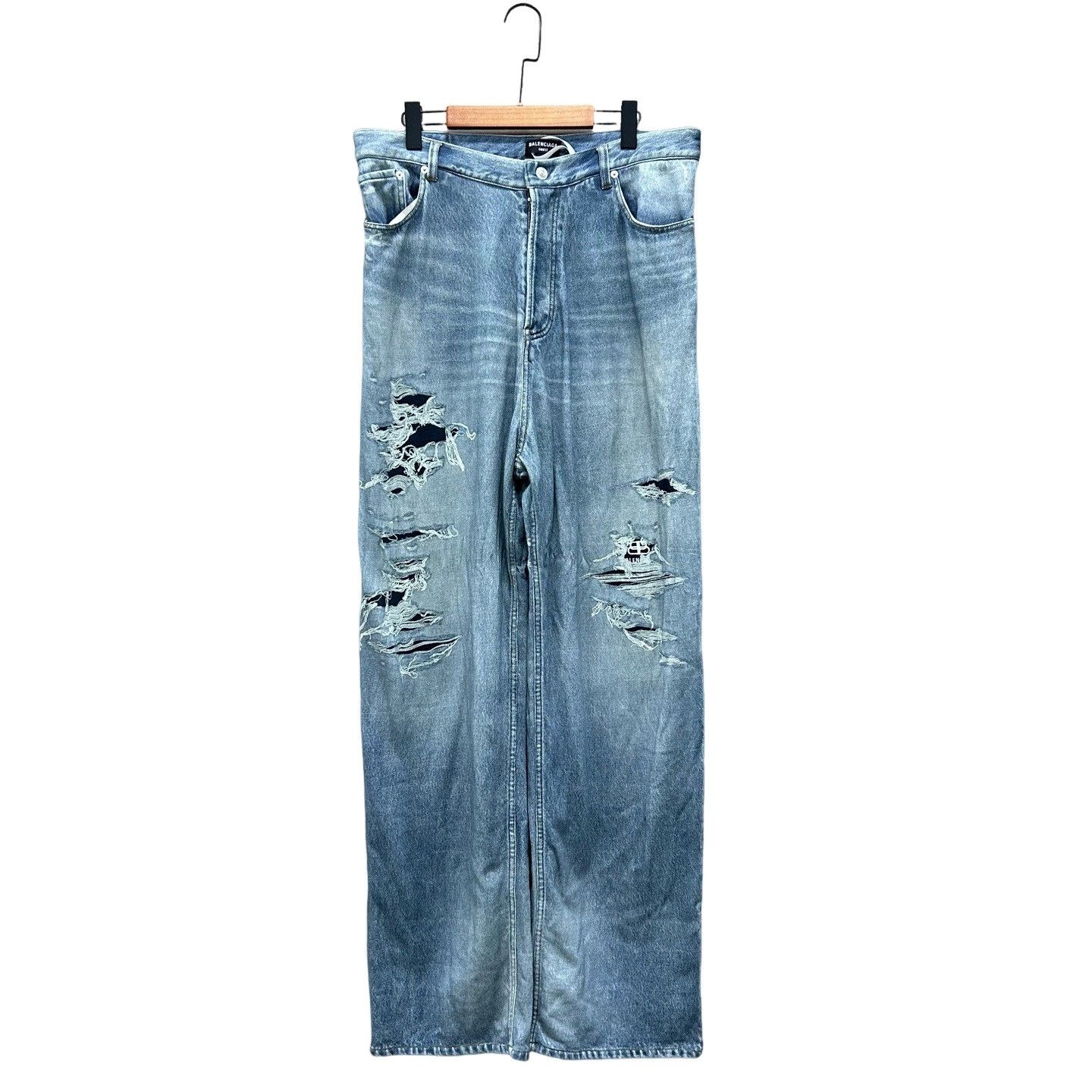 Balenciaga Balenciaga Distressed Denim Jeans Size S Size US 30 / EU 46 - 1 Thumbnail