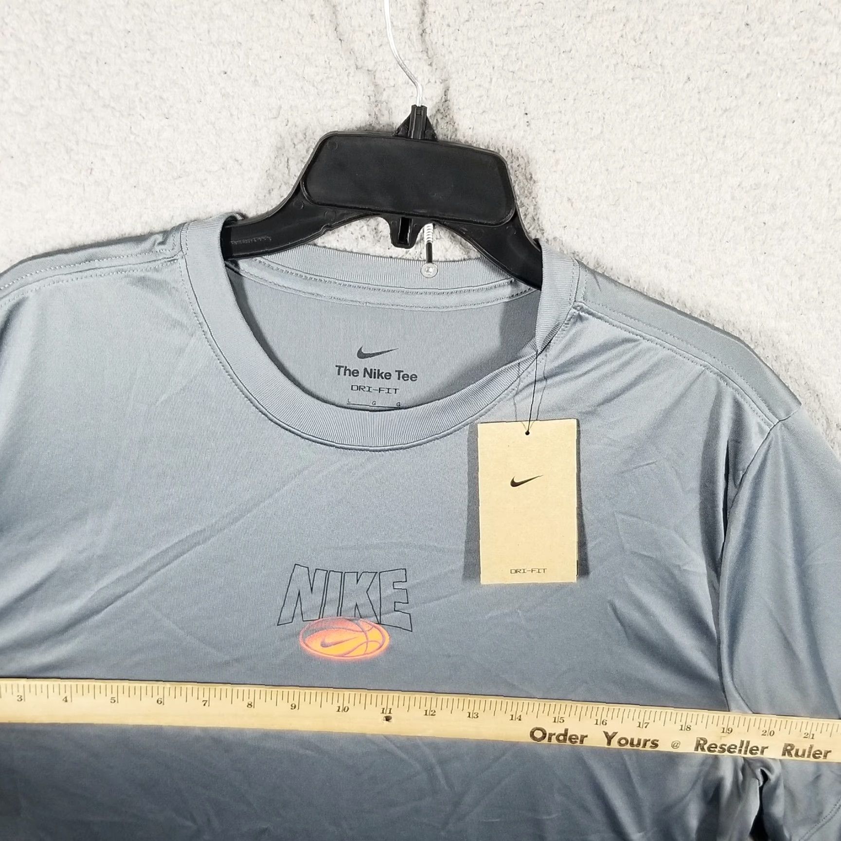 Nike Nike Dri-FIT Basketball T-Shirt Men Large Gray Activewear Crew Neck Pullover Regular Fit Size US L / EU 52-54 / 3 - 7 Thumbnail