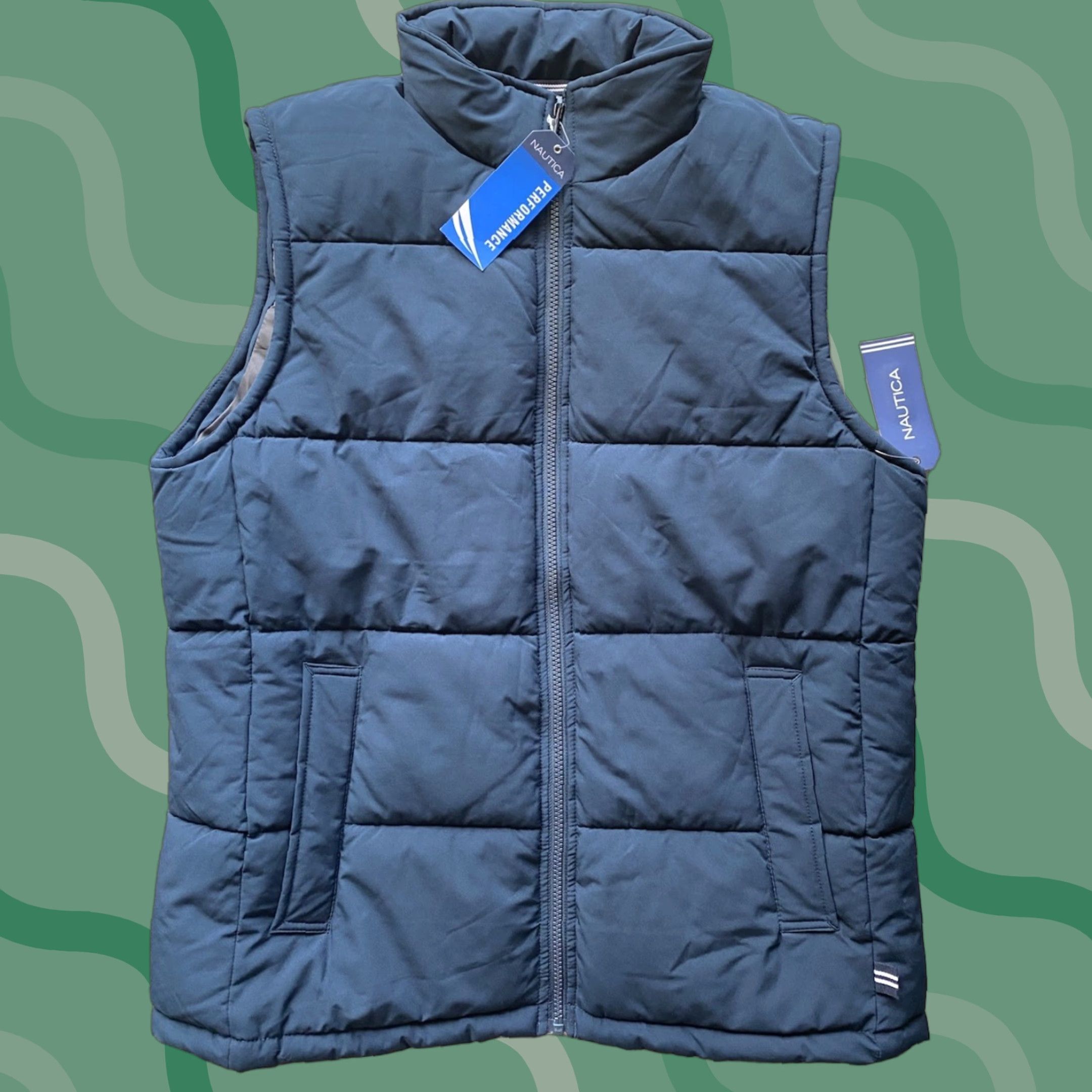 Nautica Nautica Vest Men’s M Navy Blue Sleeveless Full Zip Puffer Performance Full Zip Size US M / EU 48-50 / 2 - 1 Thumbnail