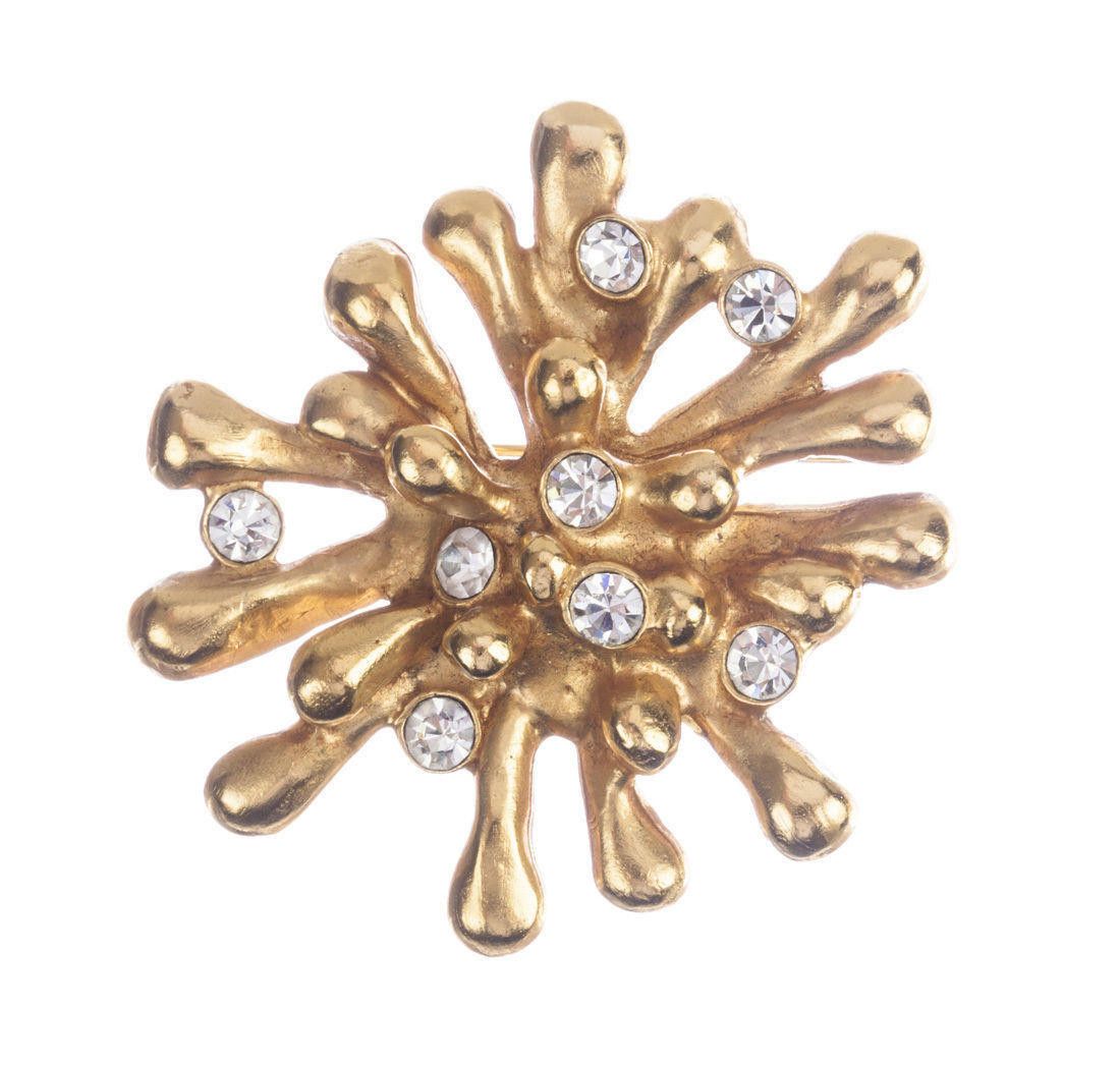 Christian Lacroix Christian LaCroix Abstract Starburst Rhinestone Brooch Size ONE SIZE - 1 Thumbnail