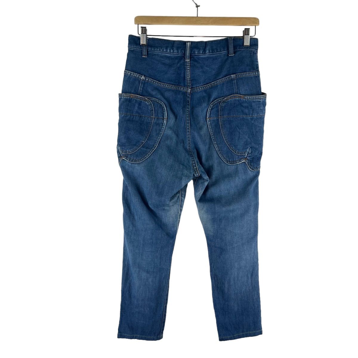 Issey Miyake 🔥VINTAGE BIKER DENIM JEANS MERCIBEAUCOUP ISSEY MIYAKE Size US 32 / EU 48 - 7 Thumbnail
