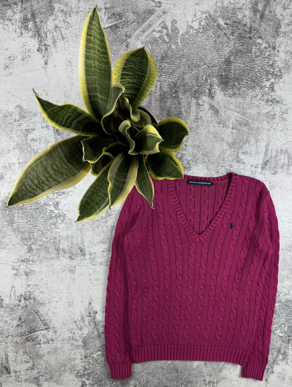 Ralph Lauren Sport Vintage Polo Ralph Lauren Sport Cable Knited Sweater Cardigan Size M / US 6-8 / IT 42-44 - 1 Thumbnail