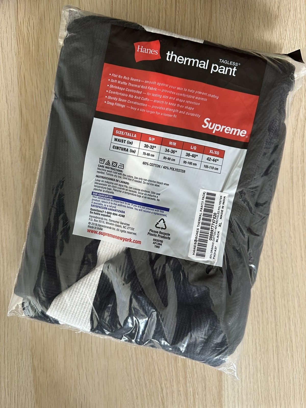 Hanes × Supreme Supreme Thermal Long Sleeve & Pants Set XL Size US XL / EU 56 / 4 - 6 Thumbnail