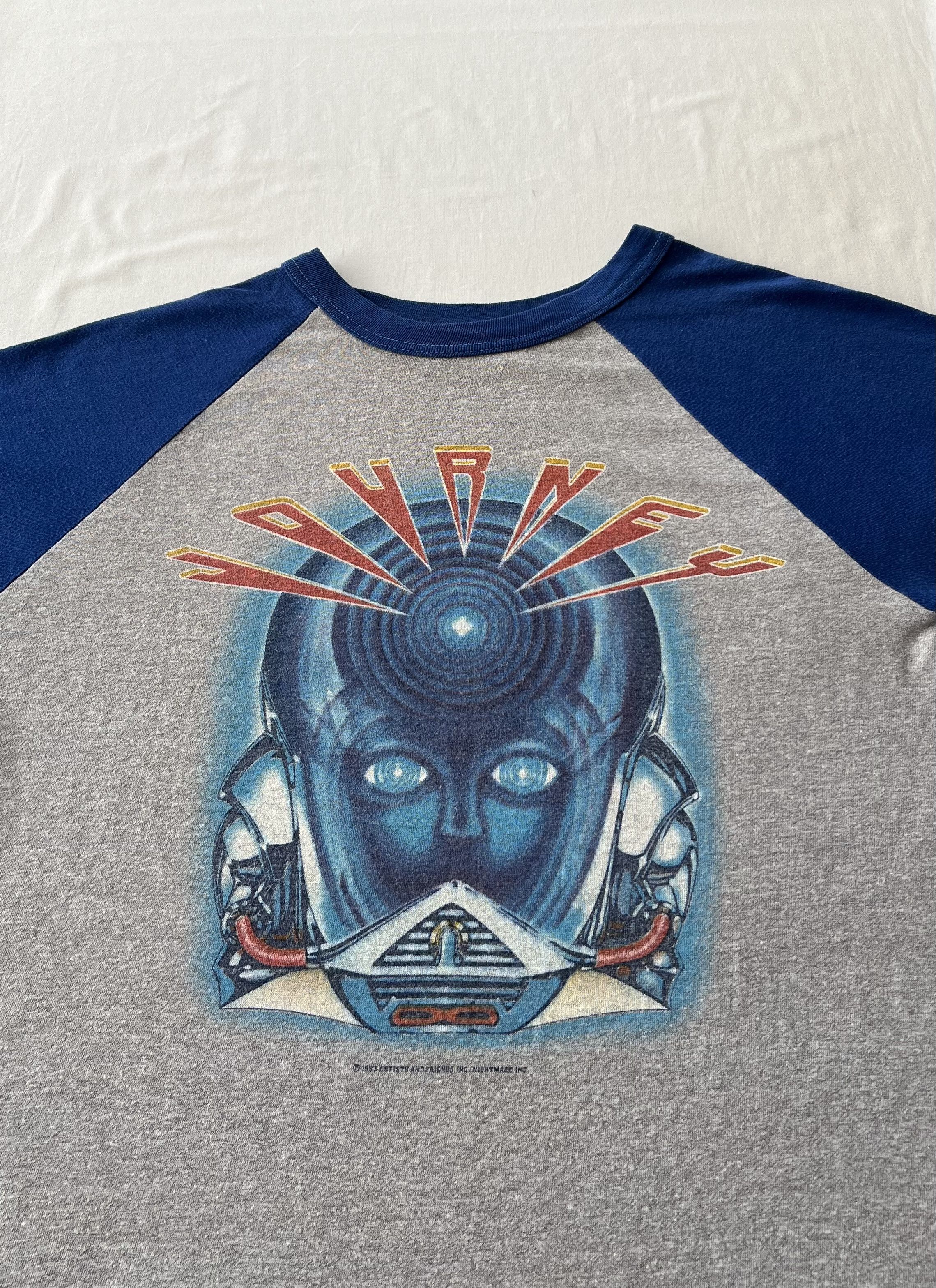 Band Tees Vintage 1983 Journey Frontiers Tour Raglan 3/4 Sleeve Tshirt Size US M / EU 48-50 / 2 - 3 Thumbnail