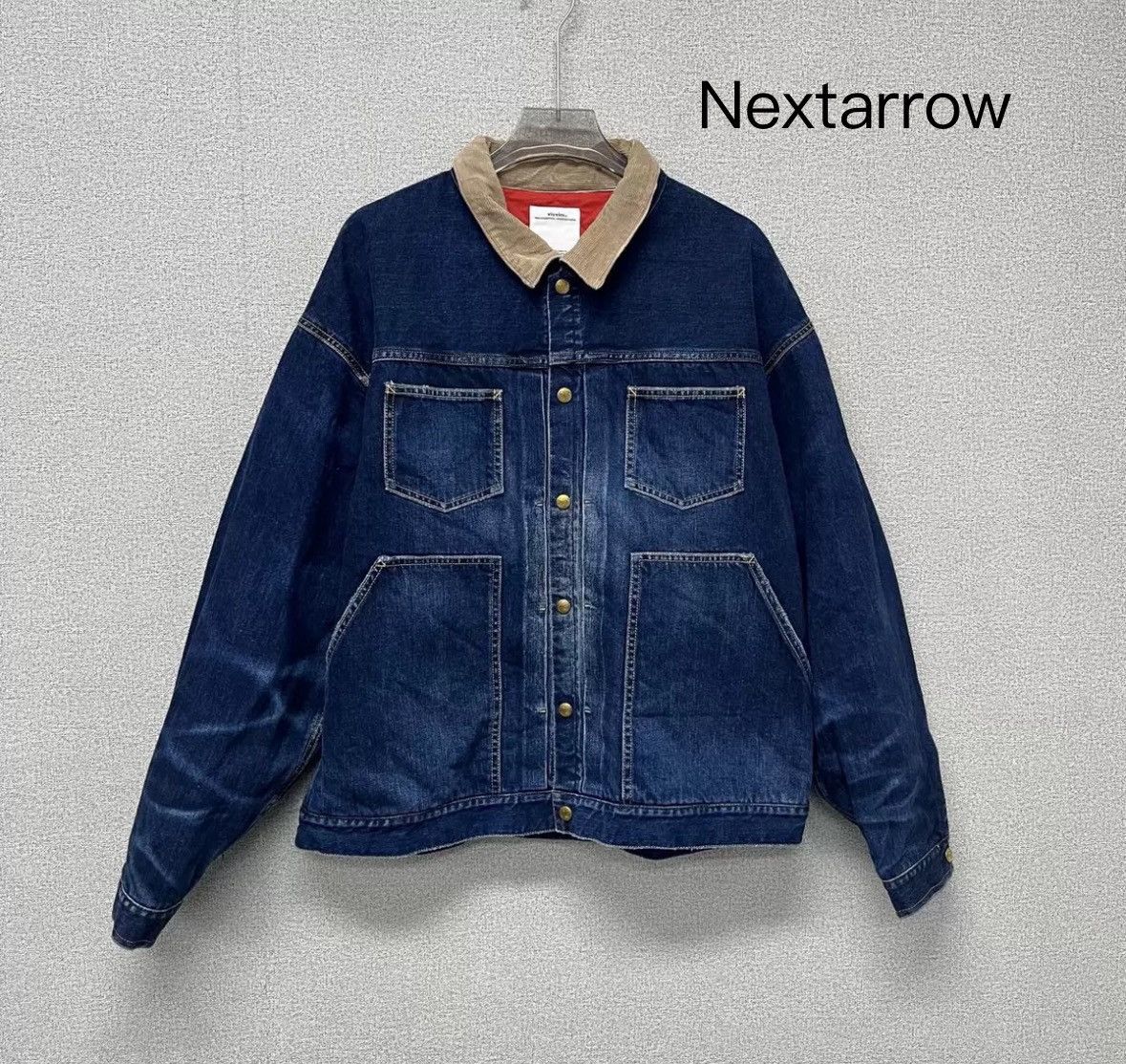 Visvim Visvim corduroy collar washed blue denim jacket2412-Next Size US XXL / EU 58 / 5 - 1 Thumbnail