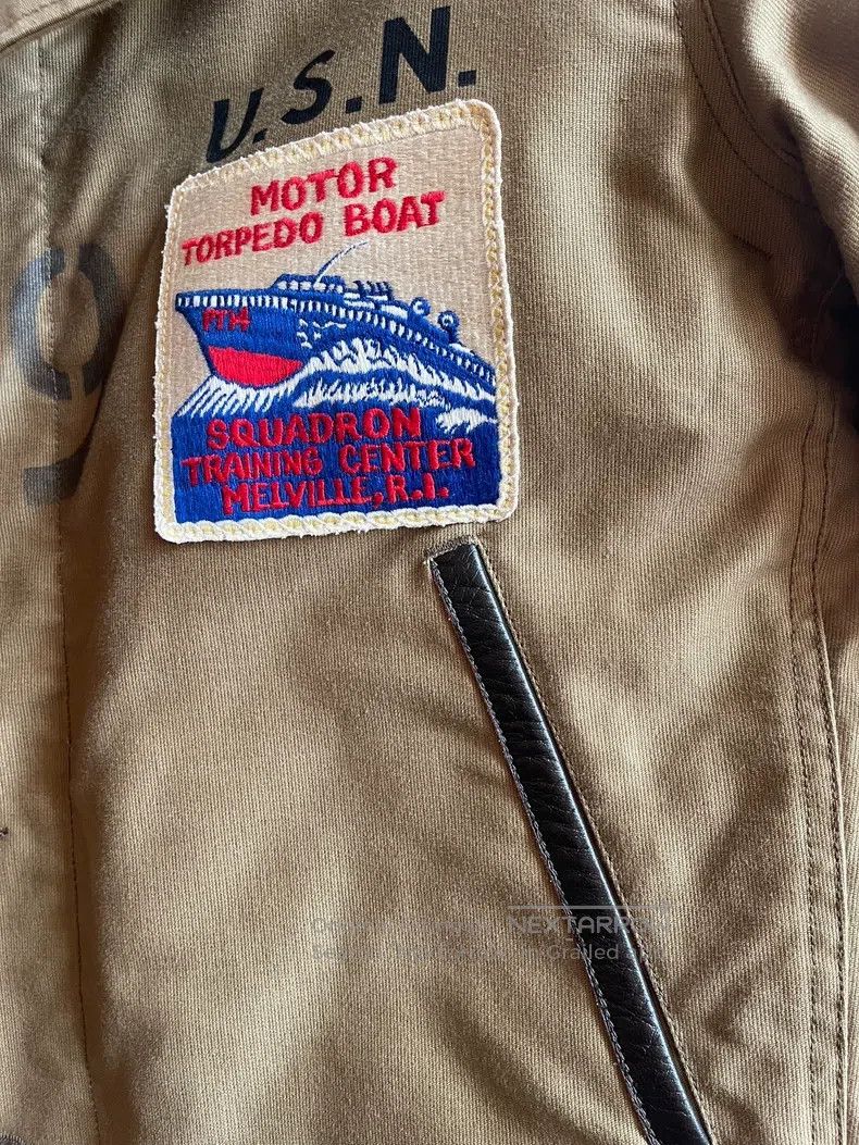 The Real McCoys N1 Alpaca Navy Deck Jacket
