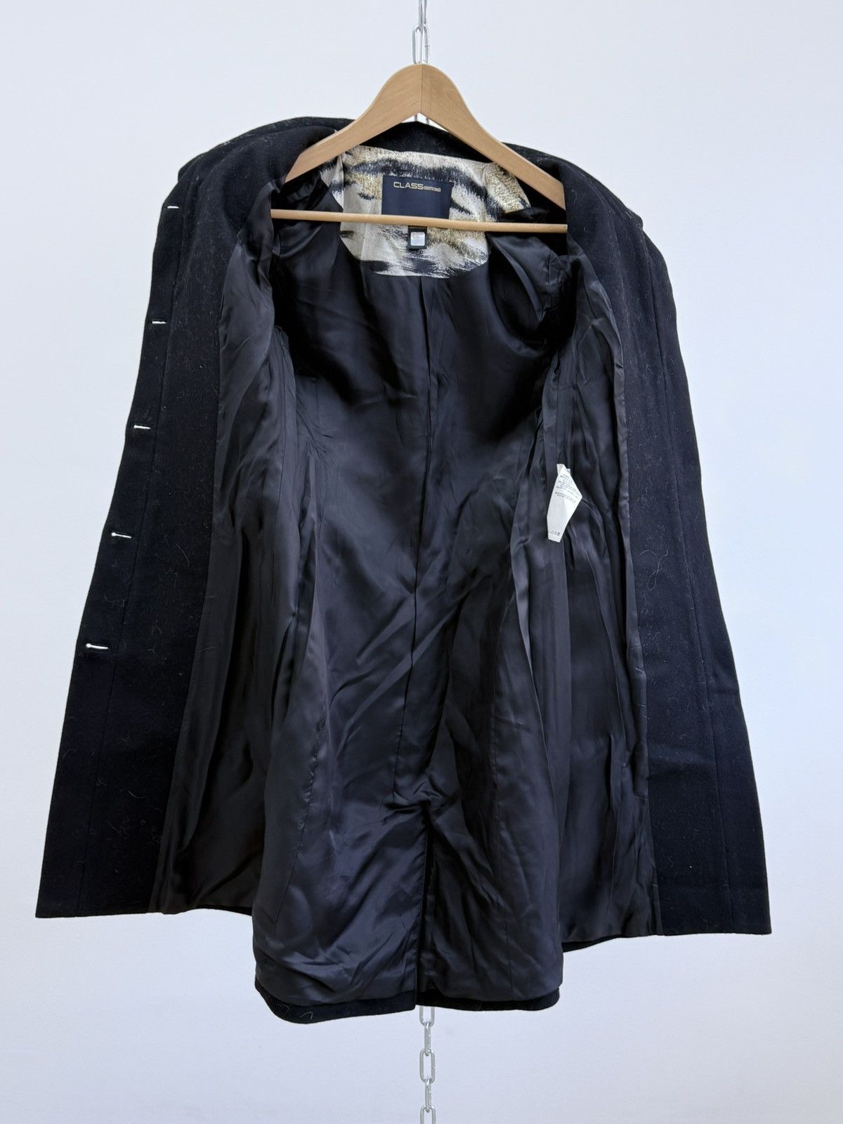 Roberto Cavalli Roberto Cavalli Class Black Wool Mix Coat Size S / US 4 / IT 40 - 9 Thumbnail