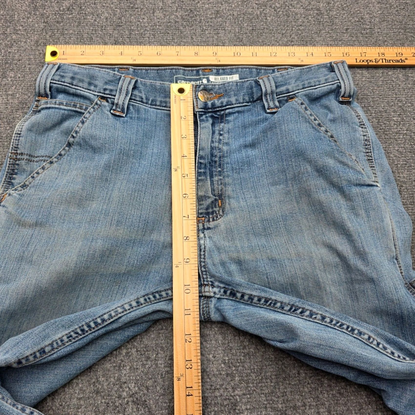 Carhartt Carhartt Relaxed Fit Jeans Mens Blue Light Wash 32x30 Utility Carpenter Denim 2021 Size US 32 / EU 48 - 4 Thumbnail
