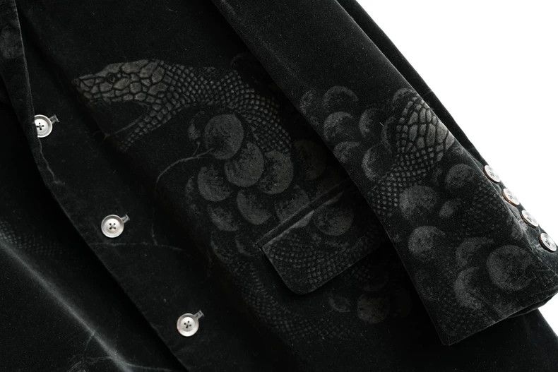 Yohji Yamamoto Yohji Yamamoto size os 19 AW Viper and Grape Velvet Jacket Size US M / EU 48-50 / 2 - 5 Thumbnail