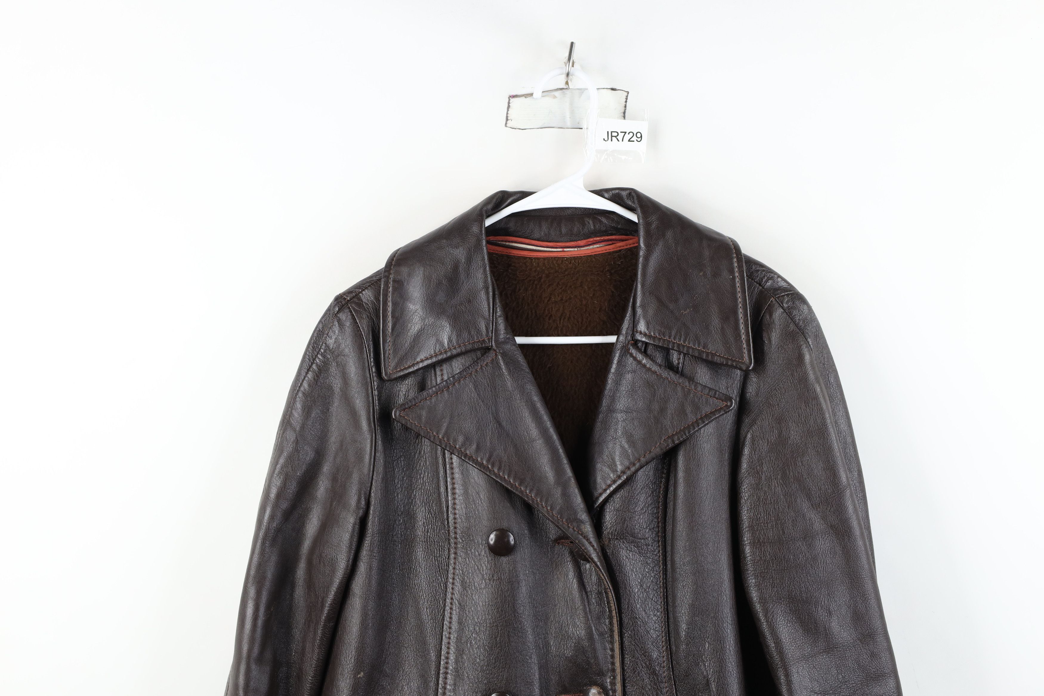 Vintage Vintage 70s Streetwear Leather Double Breasted Trench Coat Size L / US 10 / IT 46 - 2 Thumbnail