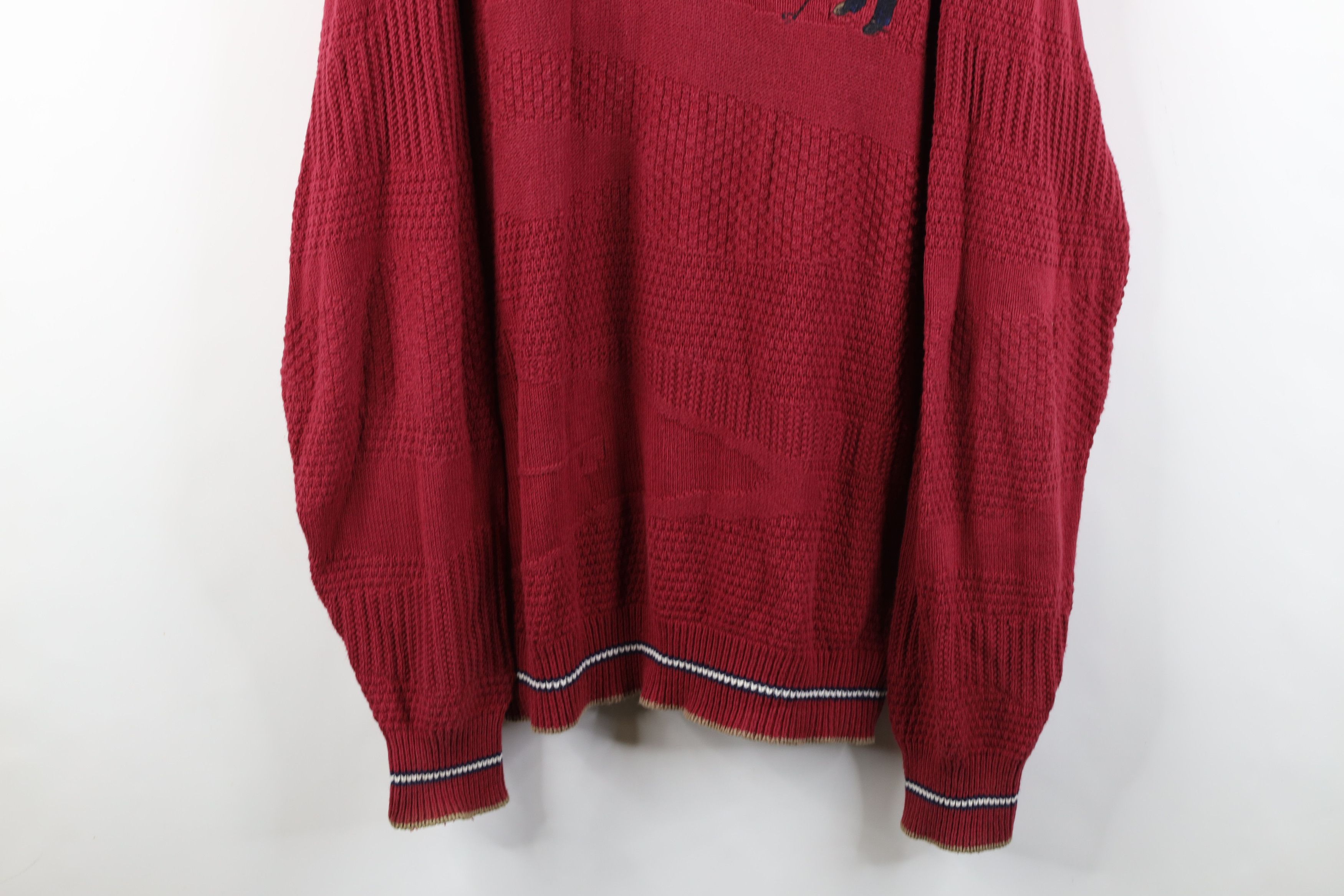 Vintage Vintage 90s Streetwear Golf All Over Print Knit Sweater USA Size US XXL / EU 58 / 5 - 3 Thumbnail