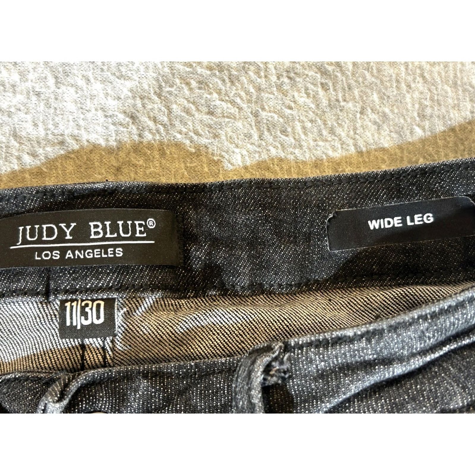 Vintage VINTAGE Judy Blue Jeans Womens 11/30 Wide-Leg High Waist Baggy Stretch Grunge Y2K Junior Size 32" / US 10 / IT 46 - 7 Thumbnail