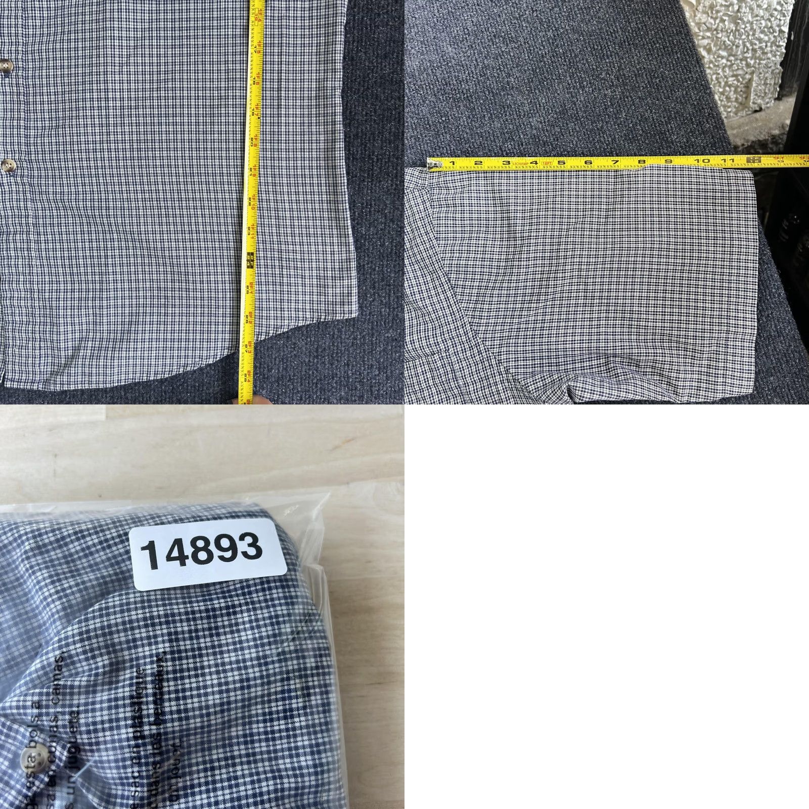McGregor VINTAGE McGregor Shirt Mens Large Blue Check Short Sleeve Button Up Classic Size US L / EU 52-54 / 3 - 8 Thumbnail