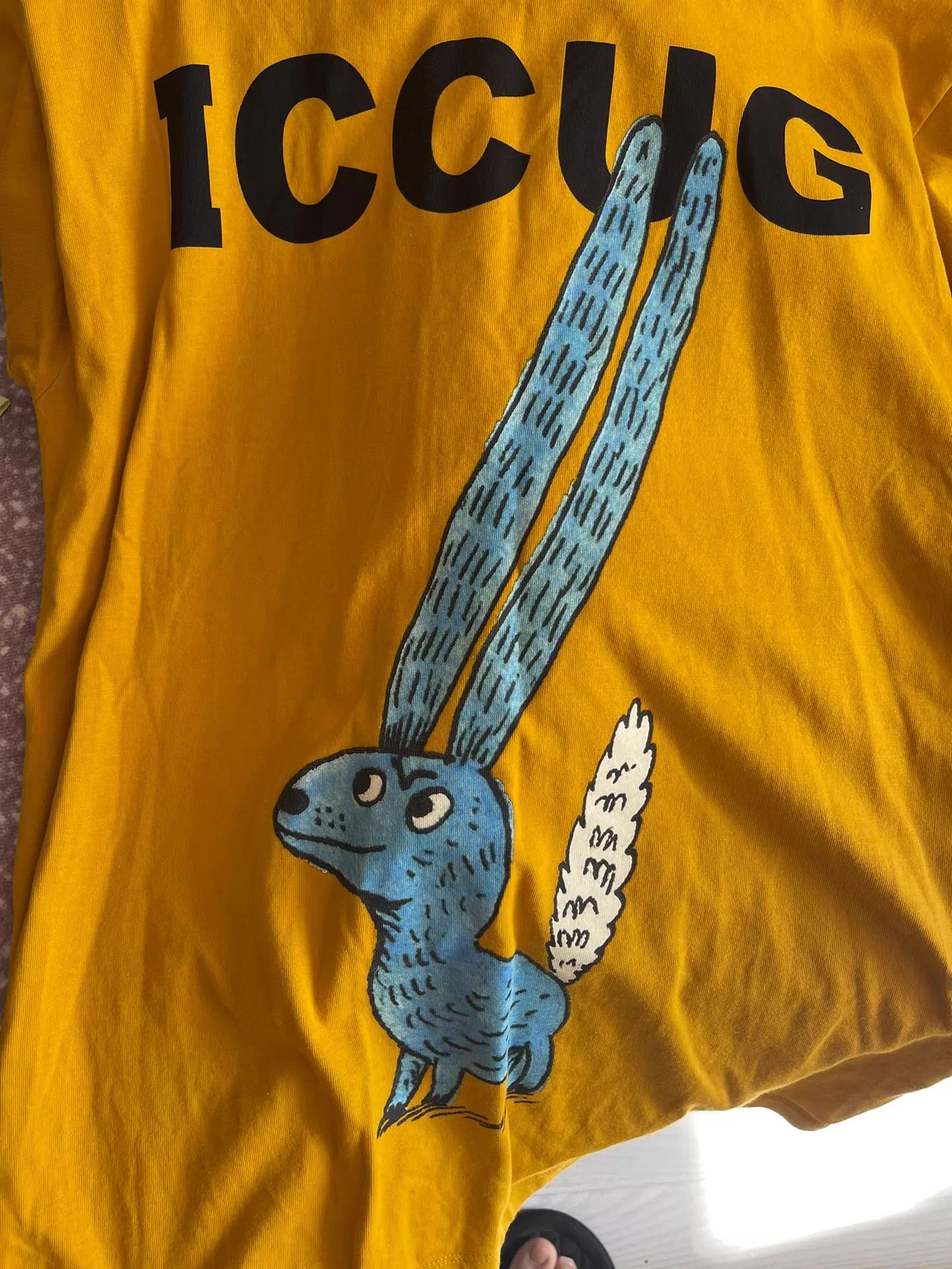 Gucci Gucci T-Shirt XS Fits L Like New Yellow Big Logo Cartoon Size US XS / EU 42 / 0 - 4 Thumbnail