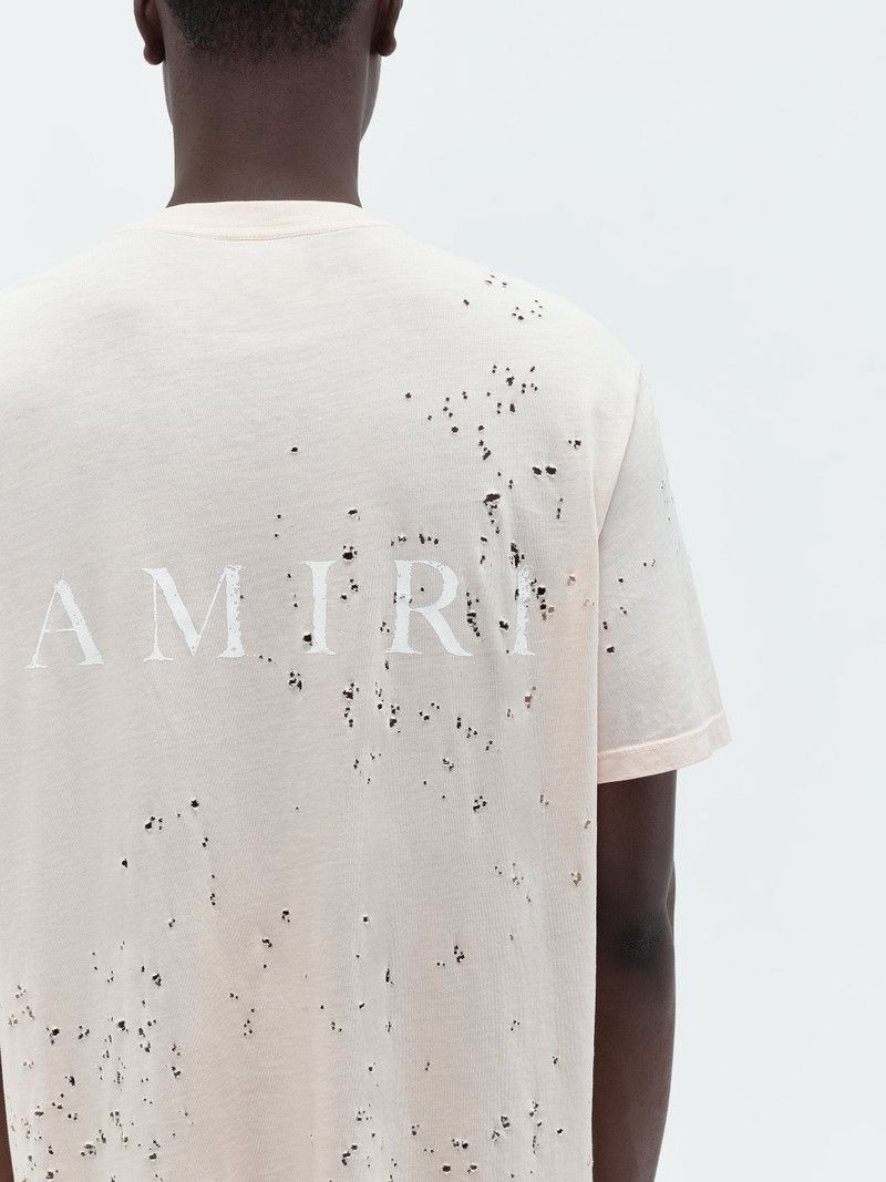 Amiri o1mle0426 Washed Shotgun Short Sleeve Tee Shirt in Neutrals Size US XL / EU 56 / 4 - 6 Thumbnail