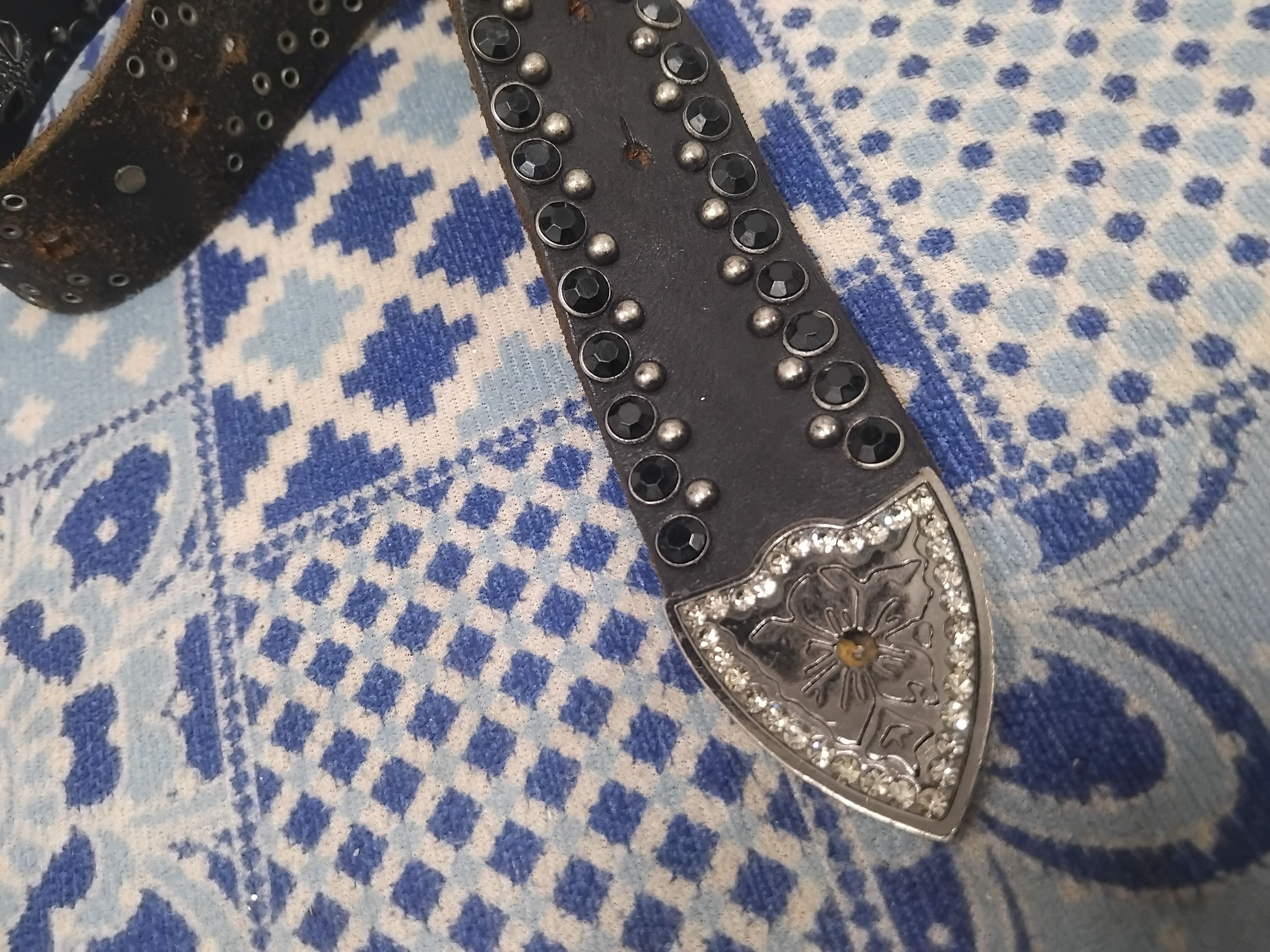 Isamu Katayama Backlash 💥Diablo punk rock leather solid brass belt Size ONE SIZE - 13 Thumbnail