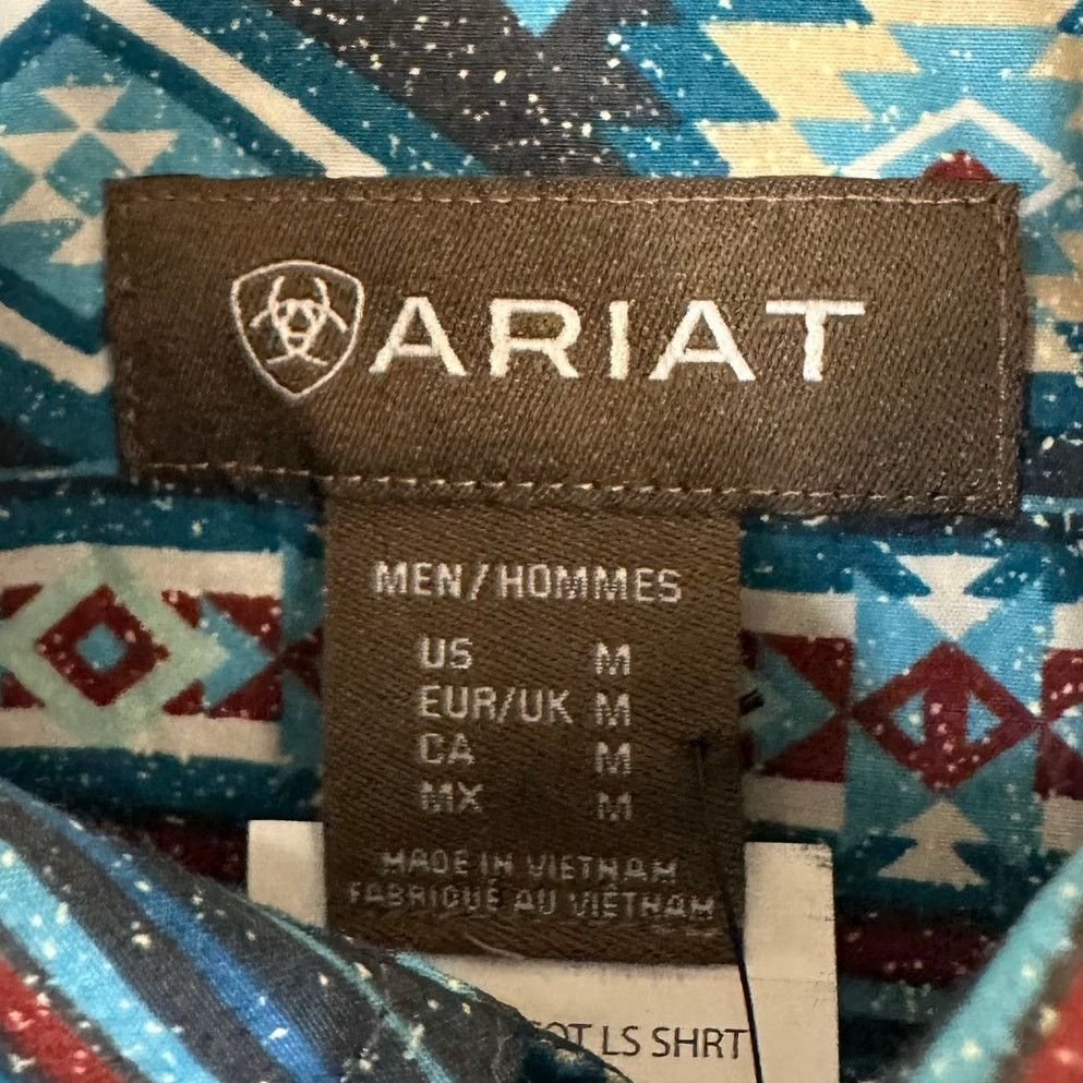 Ariat NWT ARIAT Medium Teal Prescott Classic Shirt Serape Aztec Size US M / EU 48-50 / 2 - 9 Thumbnail