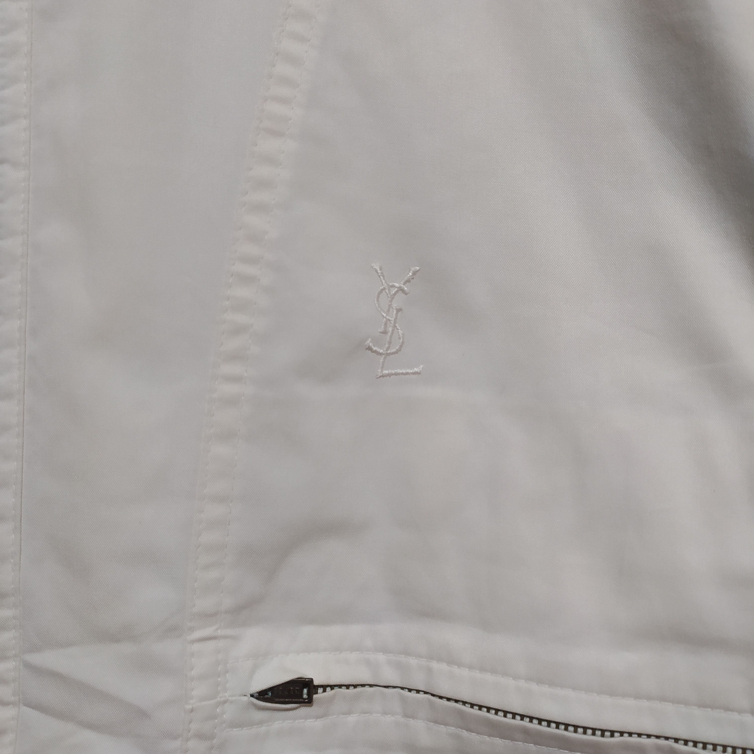 Vintage × Yves Saint Laurent Vintage YSL x Yves Saint Laurent Jacket White On White Size US M / EU 48-50 / 2 - 6 Thumbnail