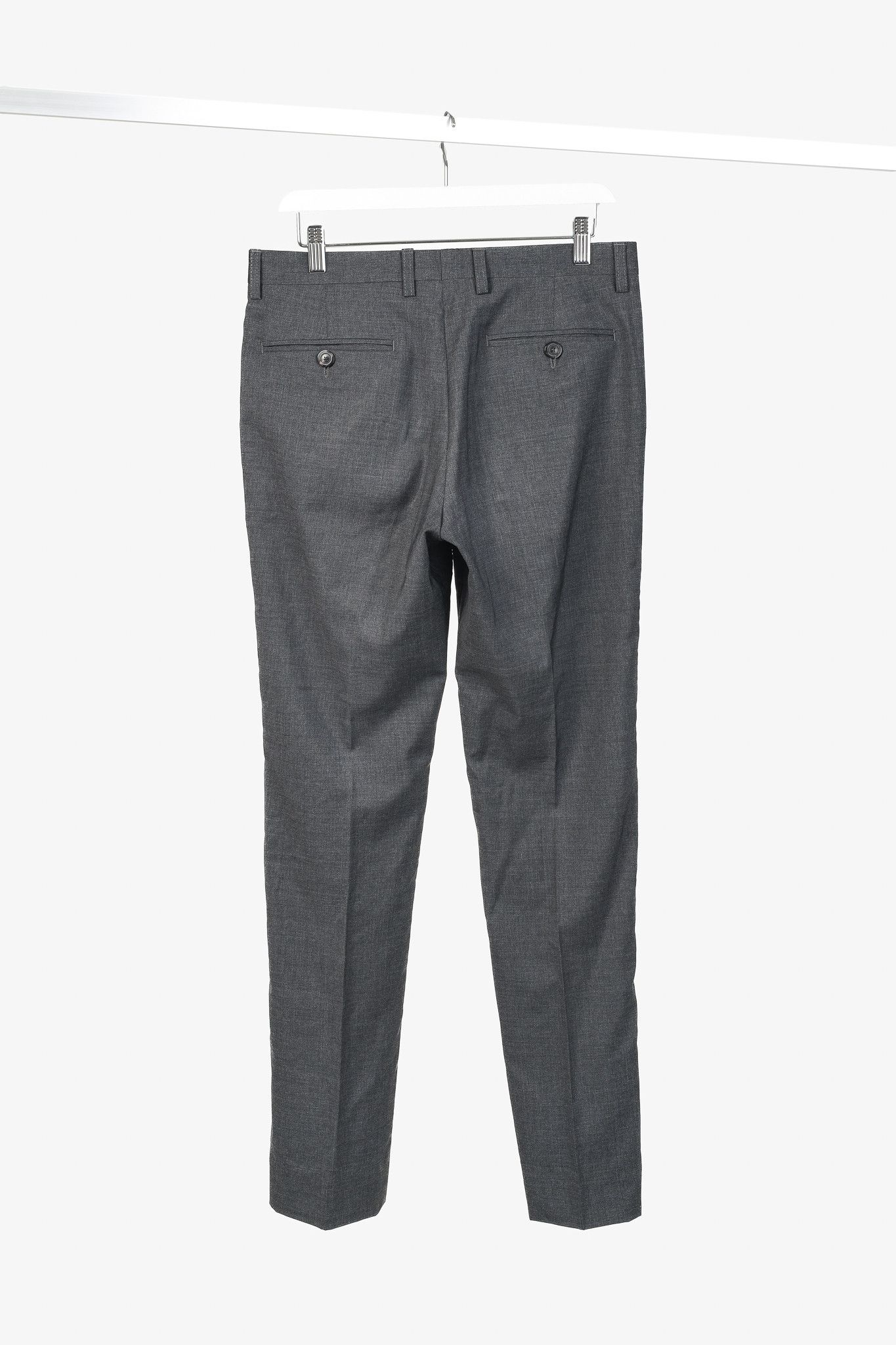 Etro Etro Grey Wool-Suiting Straight-Leg Trousers Size US 32 / EU 48 - 2 Thumbnail