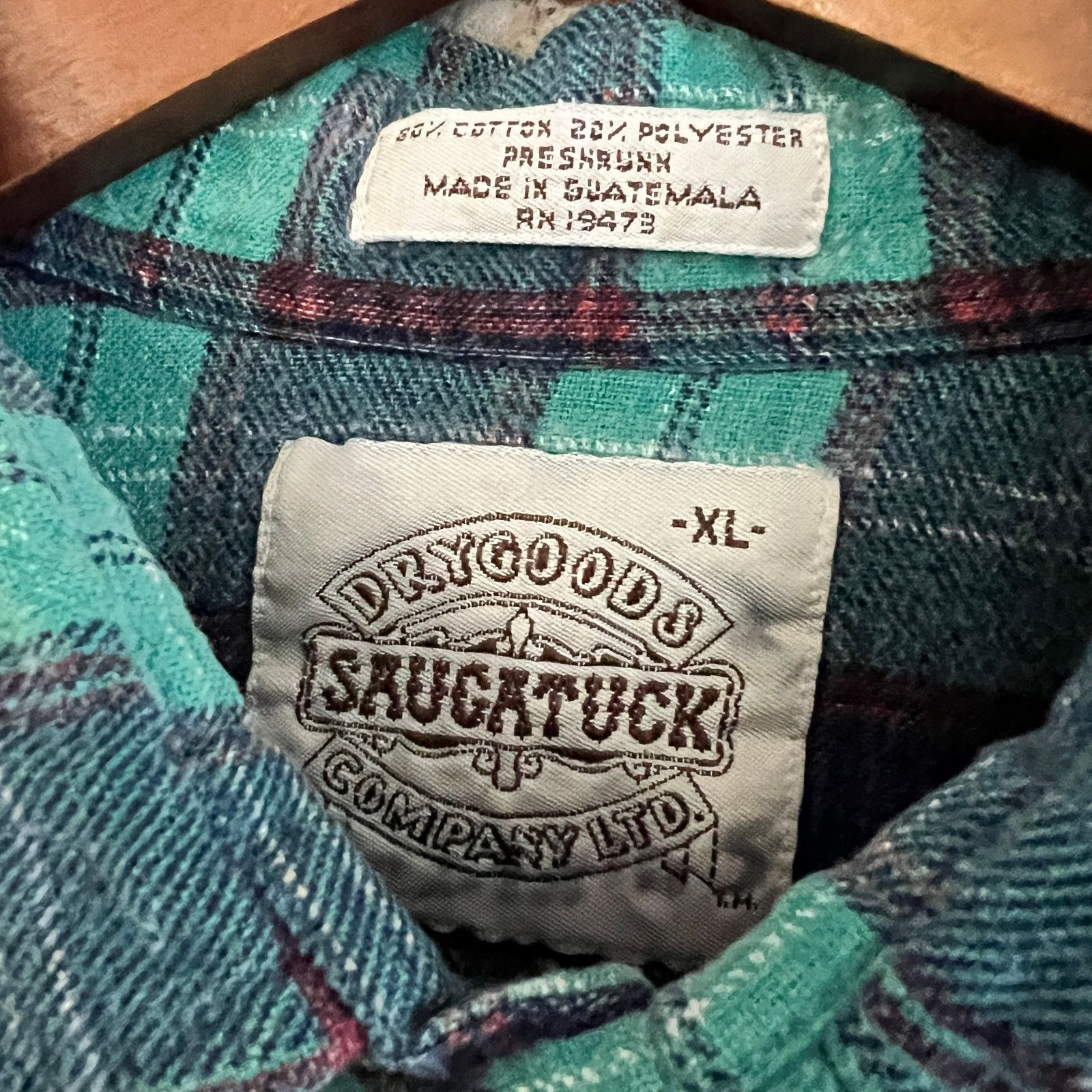 Vintage VTG Saugatuck Men's Flannel Shirt XL 25x29 Size US XL / EU 56 / 4 - 3 Thumbnail
