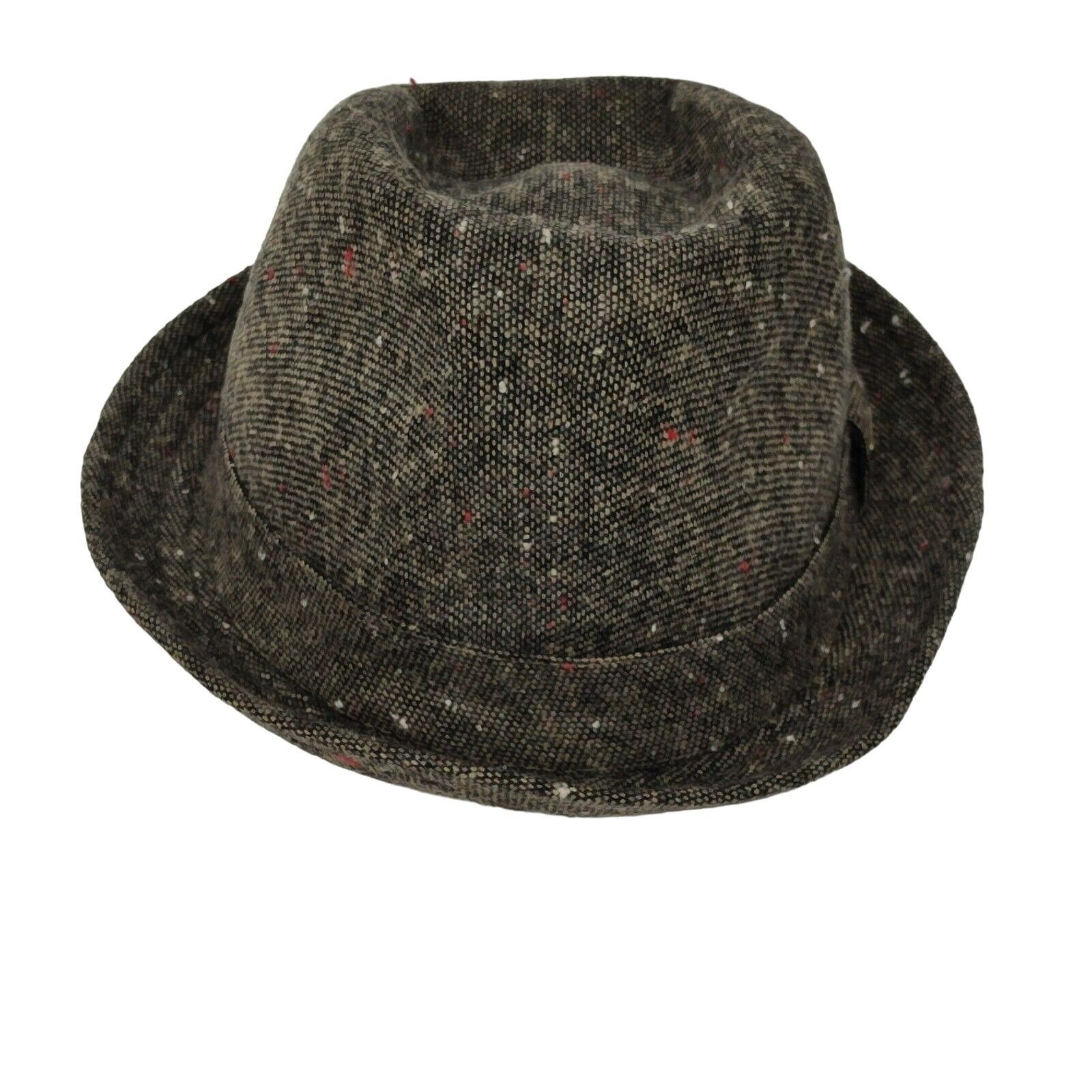 Epoch Epoch Brown Wool Hat Fedora Trilby Tweed Unisex S/M Festival Size ONE SIZE - 1 Thumbnail