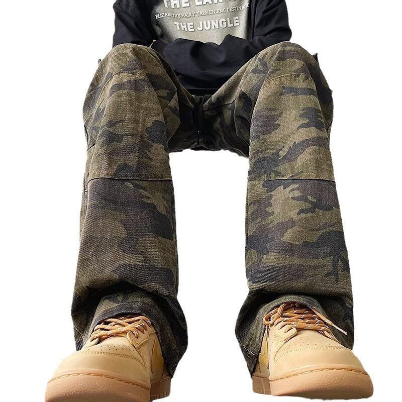 Japanese Brand × Jean Retro camouflage straight leg wide leg jeans Size US 32 / EU 48 - 5 Thumbnail
