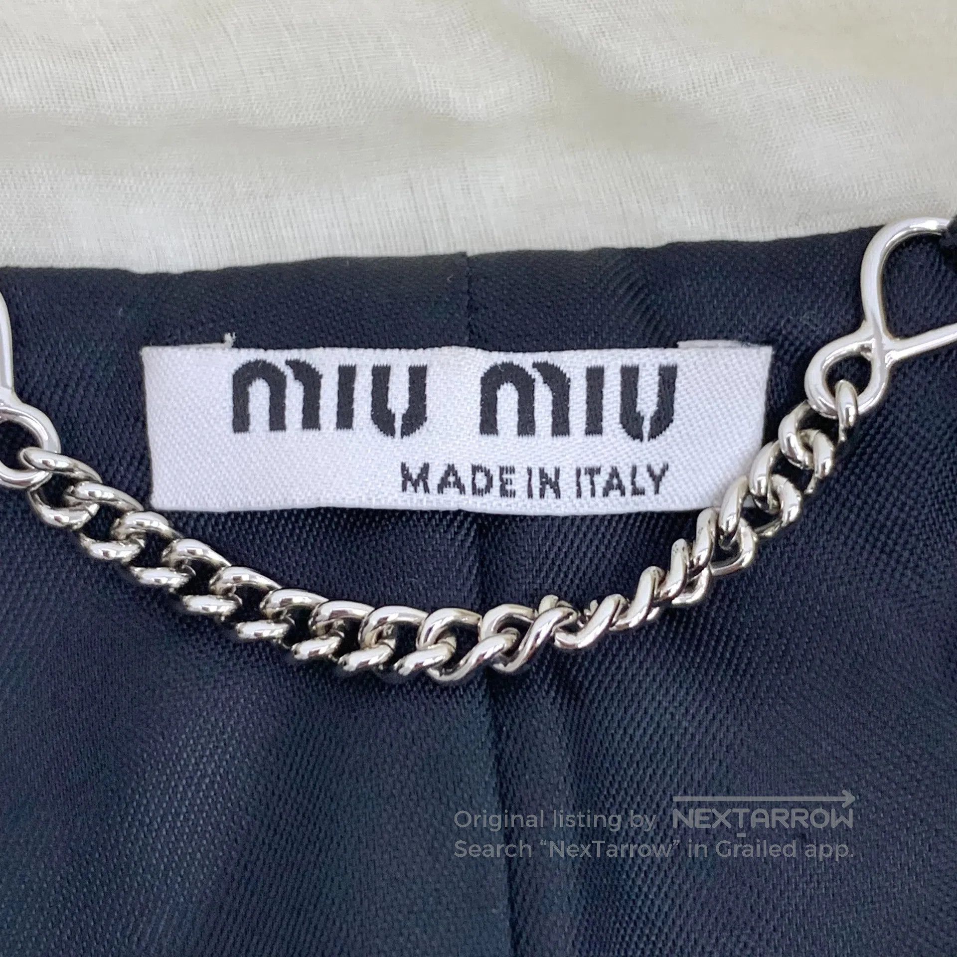 Miu Miu Miu Miu Black Lace Peter Pan Collar Pearl Trim Long-Sleeve Size S / US 4 / IT 40 - 5 Thumbnail