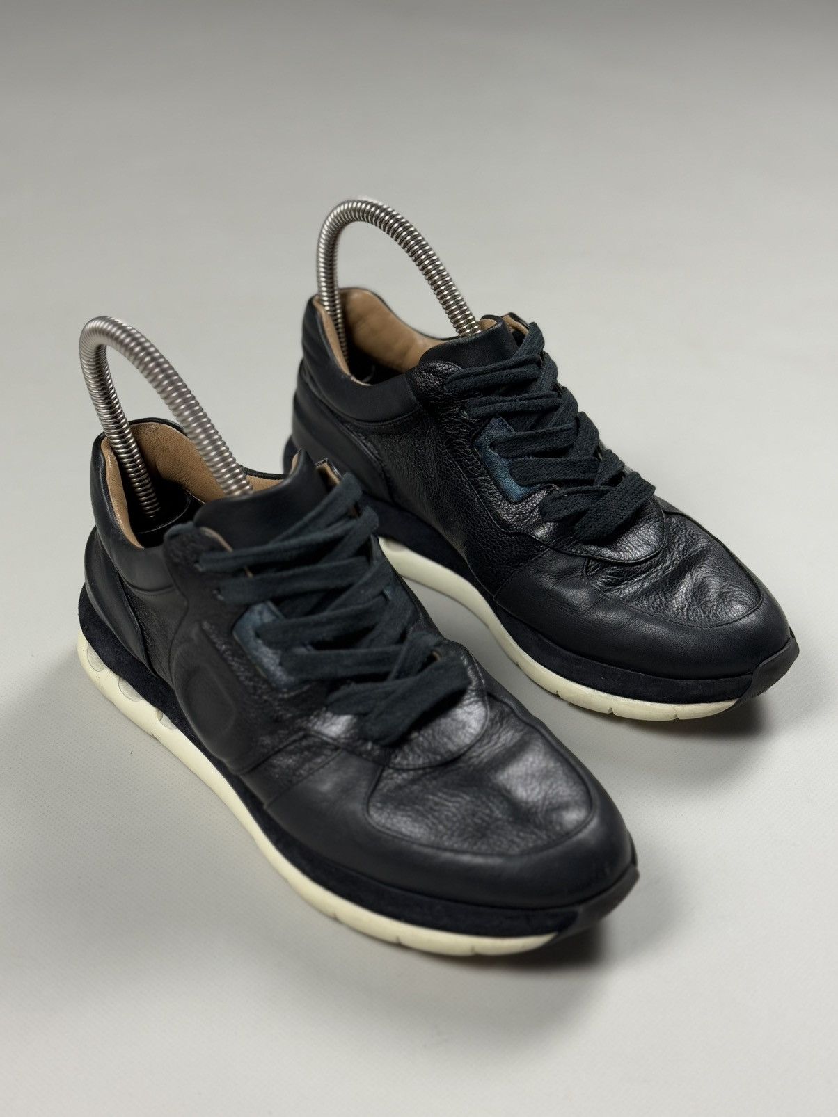 Salvatore Ferragamo Salvatore Ferragamo Leather Low Top Lace Up Sneakers Shoes Size US 7 / IT 37 - 1 Thumbnail