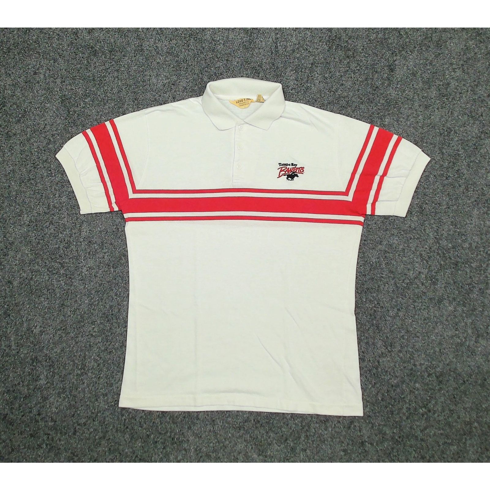 Logo 7 Logo 7 | VTG 80s Tampa Bay Bandits USFL Single Stitch Polo Size US L / EU 52-54 / 3 - 3 Thumbnail