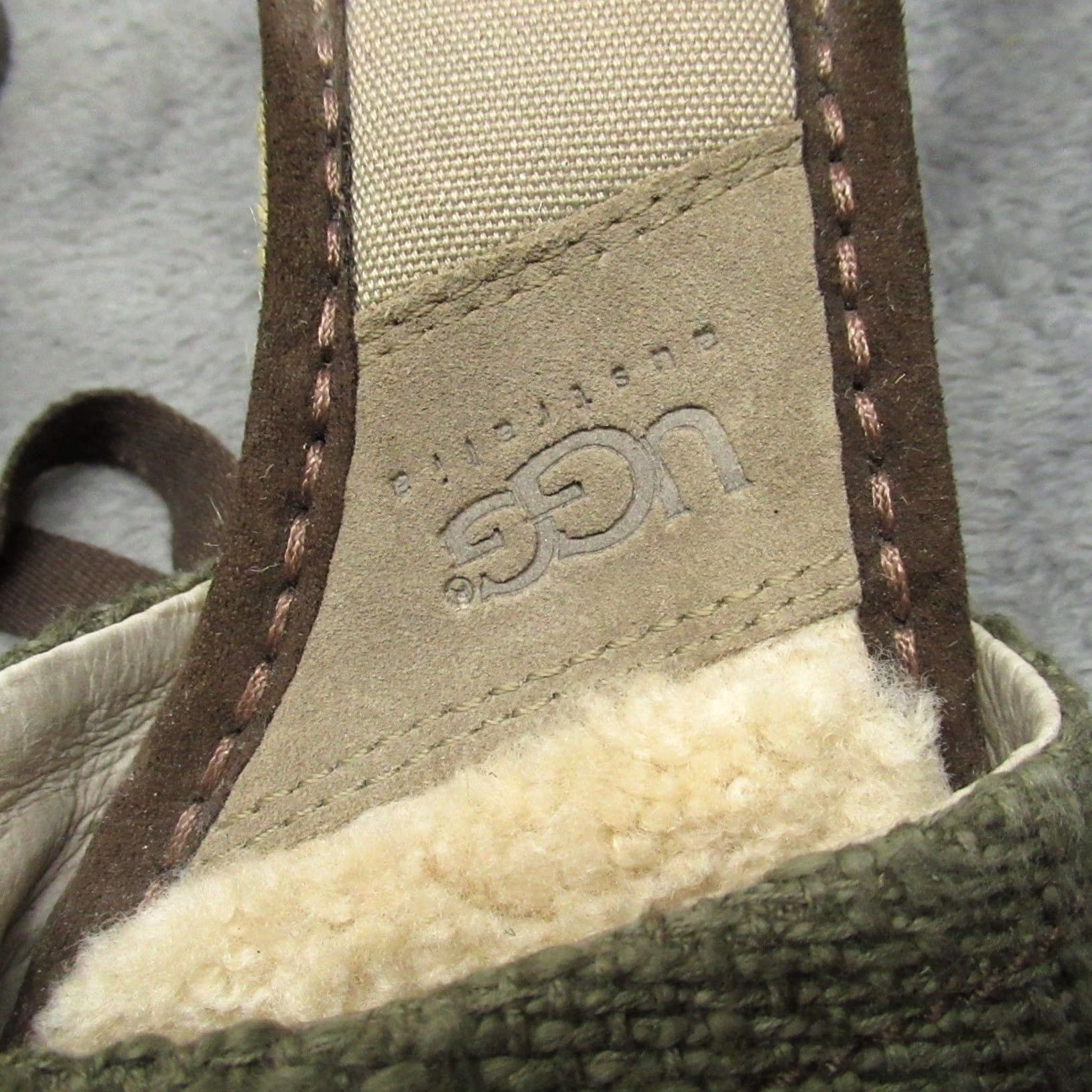 Ugg UGG Sandal Women 8 Green Espadrille Wedge Sheepskin Ankle Straps Tie Platform Casual Summer Size US 8 / IT 38 - 2 Thumbnail