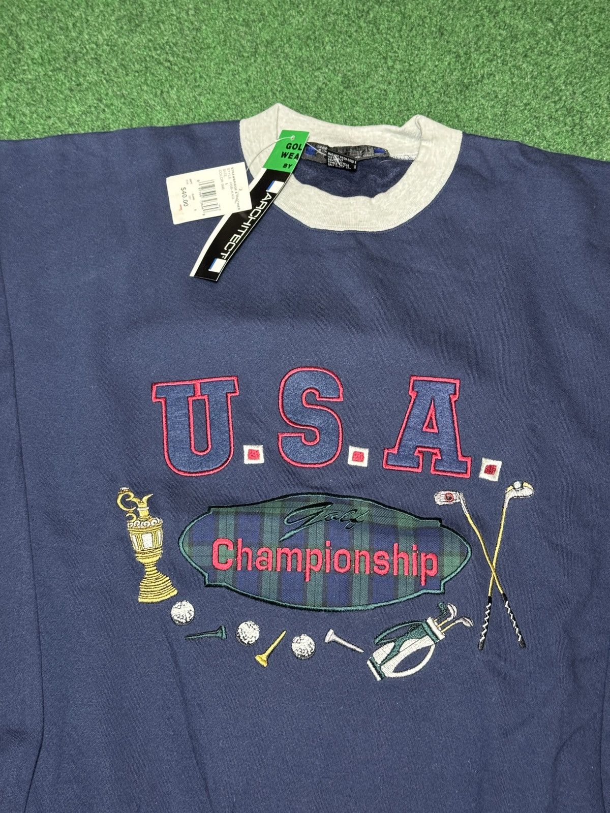 Vintage USA Championship Golf Sweatshirt Lrg Architect Crewneck Size US L / EU 52-54 / 3 - 2 Thumbnail