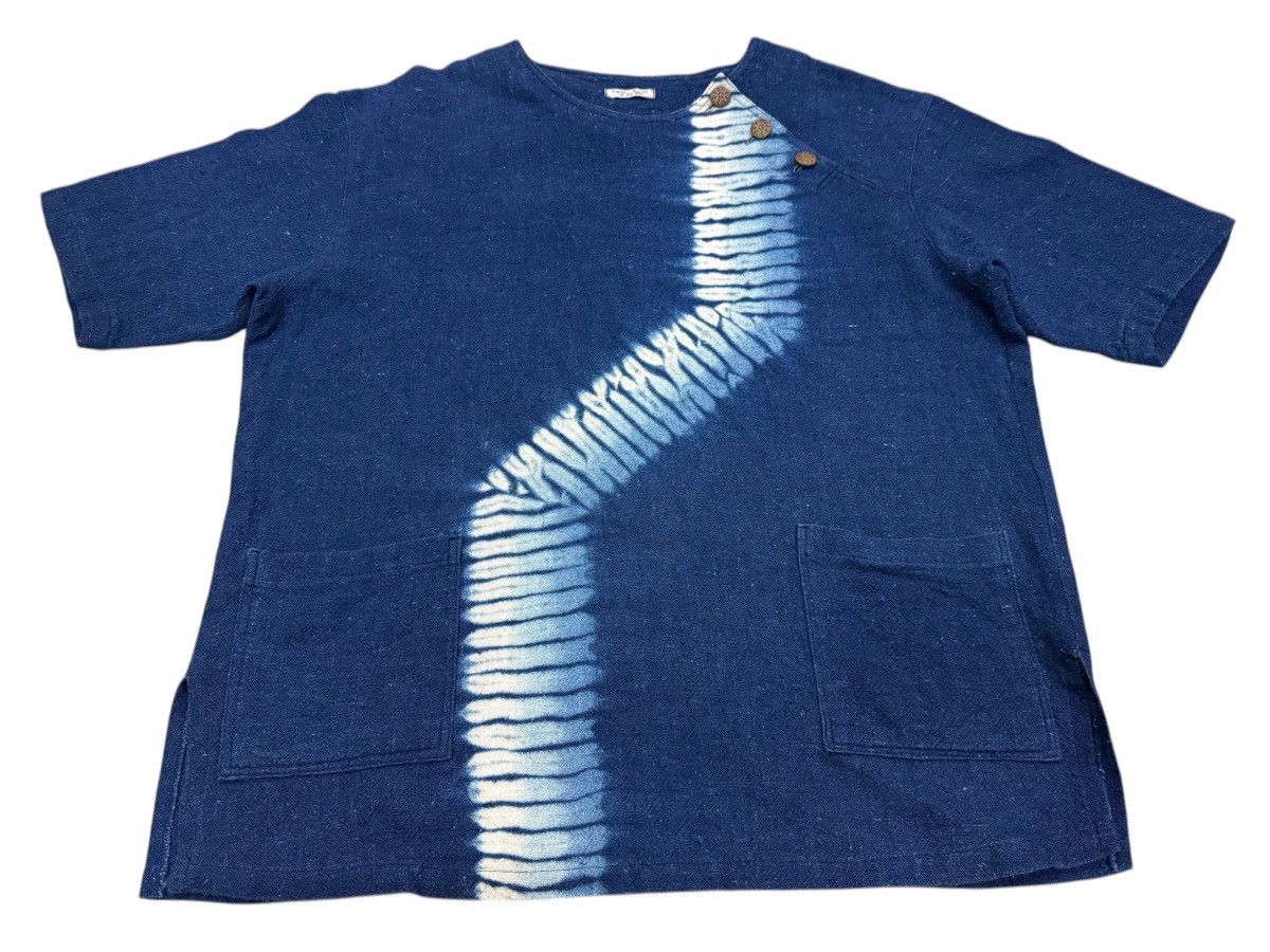 Indigo Japanese Brand Vintage Indigo Shirt Pocket Tie Die Size US L / EU 52-54 / 3 - 4 Thumbnail