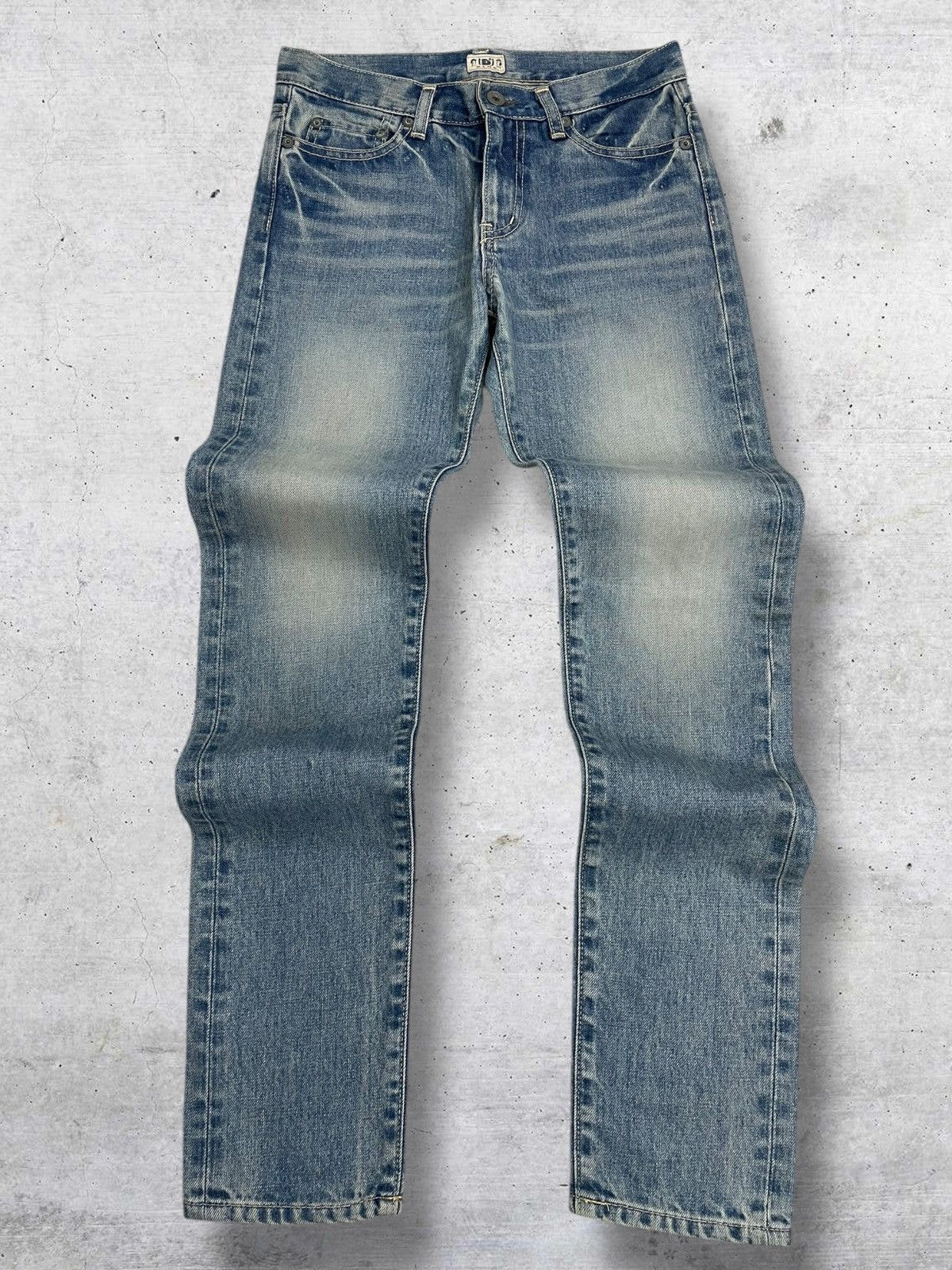 Japanese Brand VINTAGE JAPAN OG BLU BLUE 90S DESIGNER BLUE WASHED DENIM Size US 27 - 1 Thumbnail